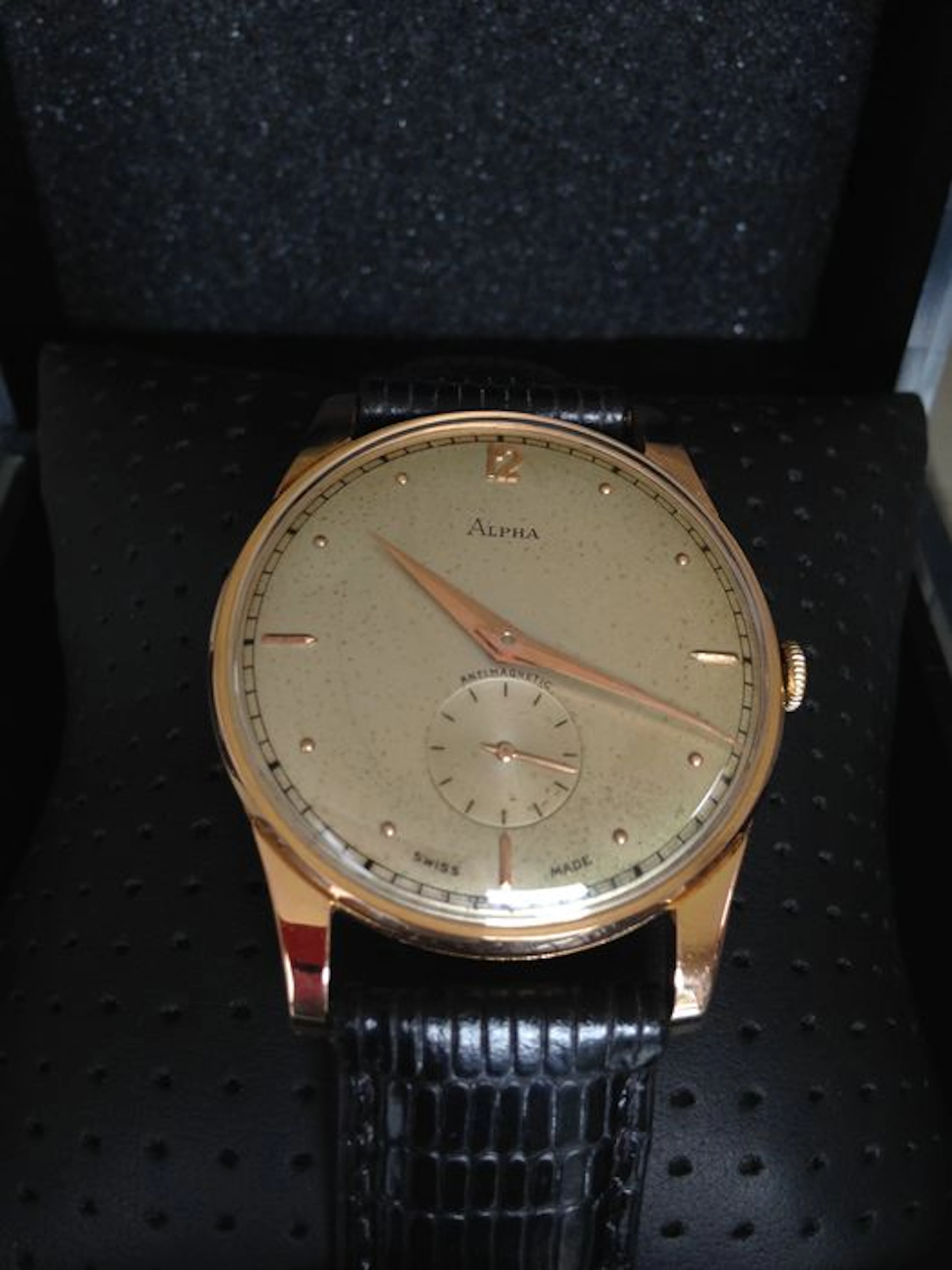 ALPHA montre homme dated 1960