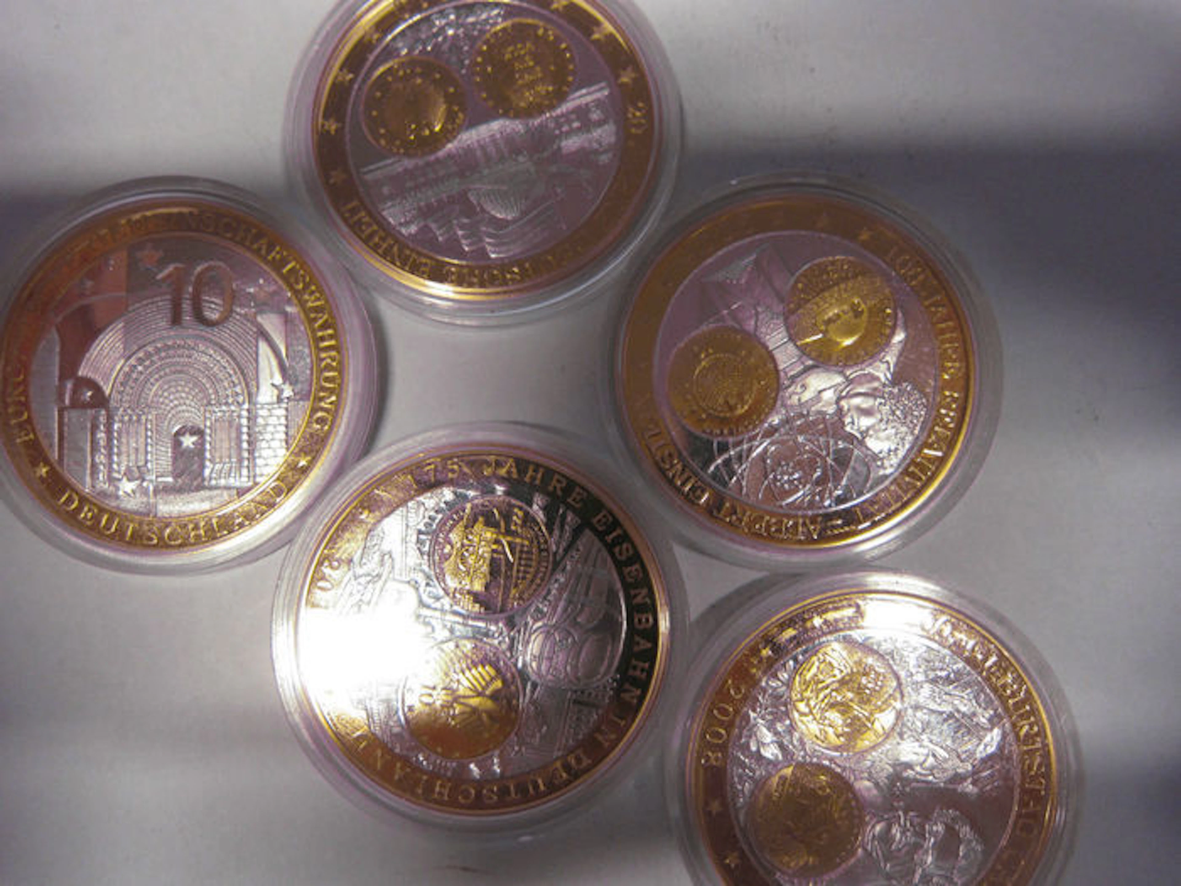 Germany - Five Medals 2002-2010 European Community Currency - silver