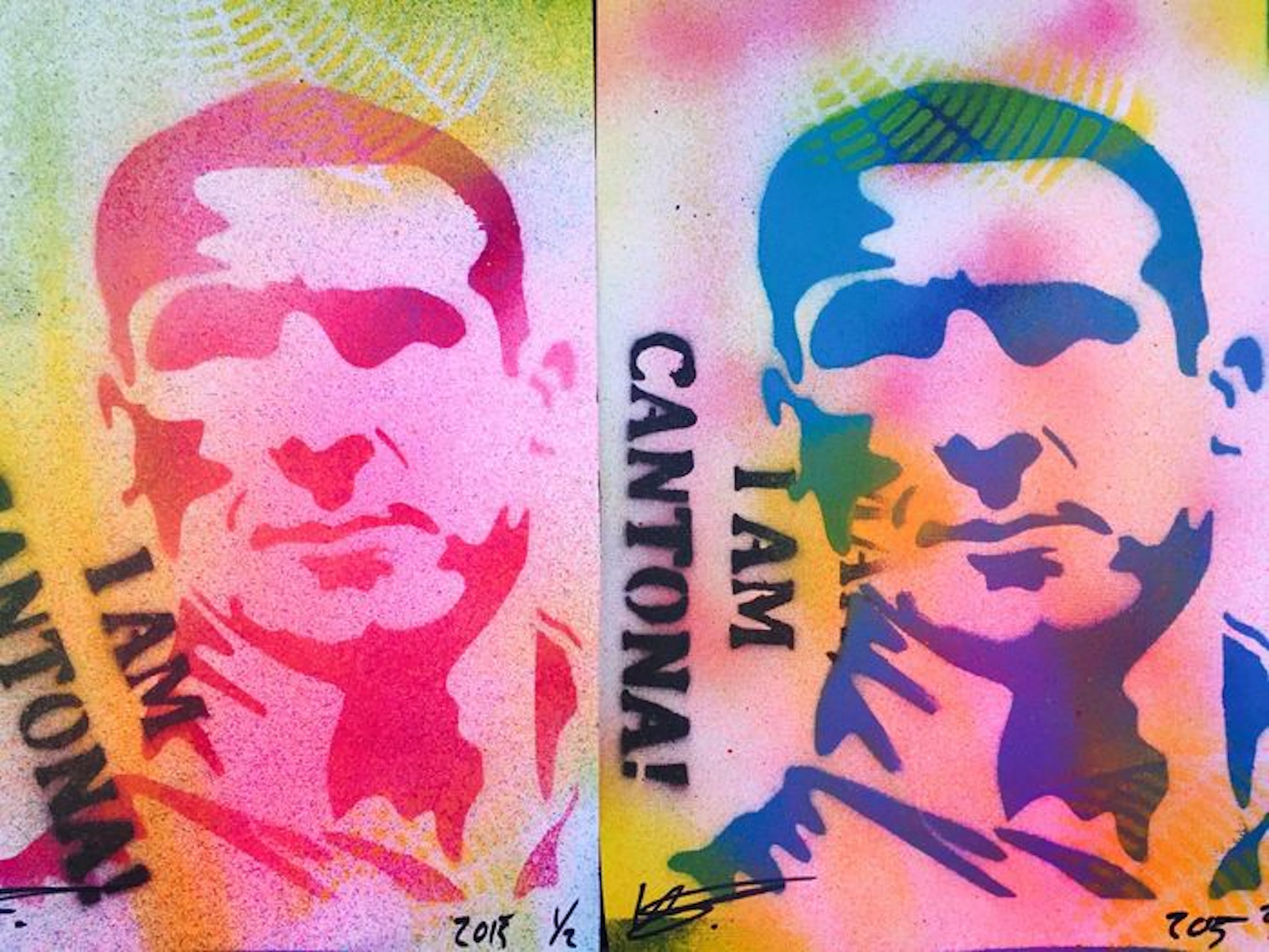 Eric Cantona - Limited serie Pop-Art + COA.