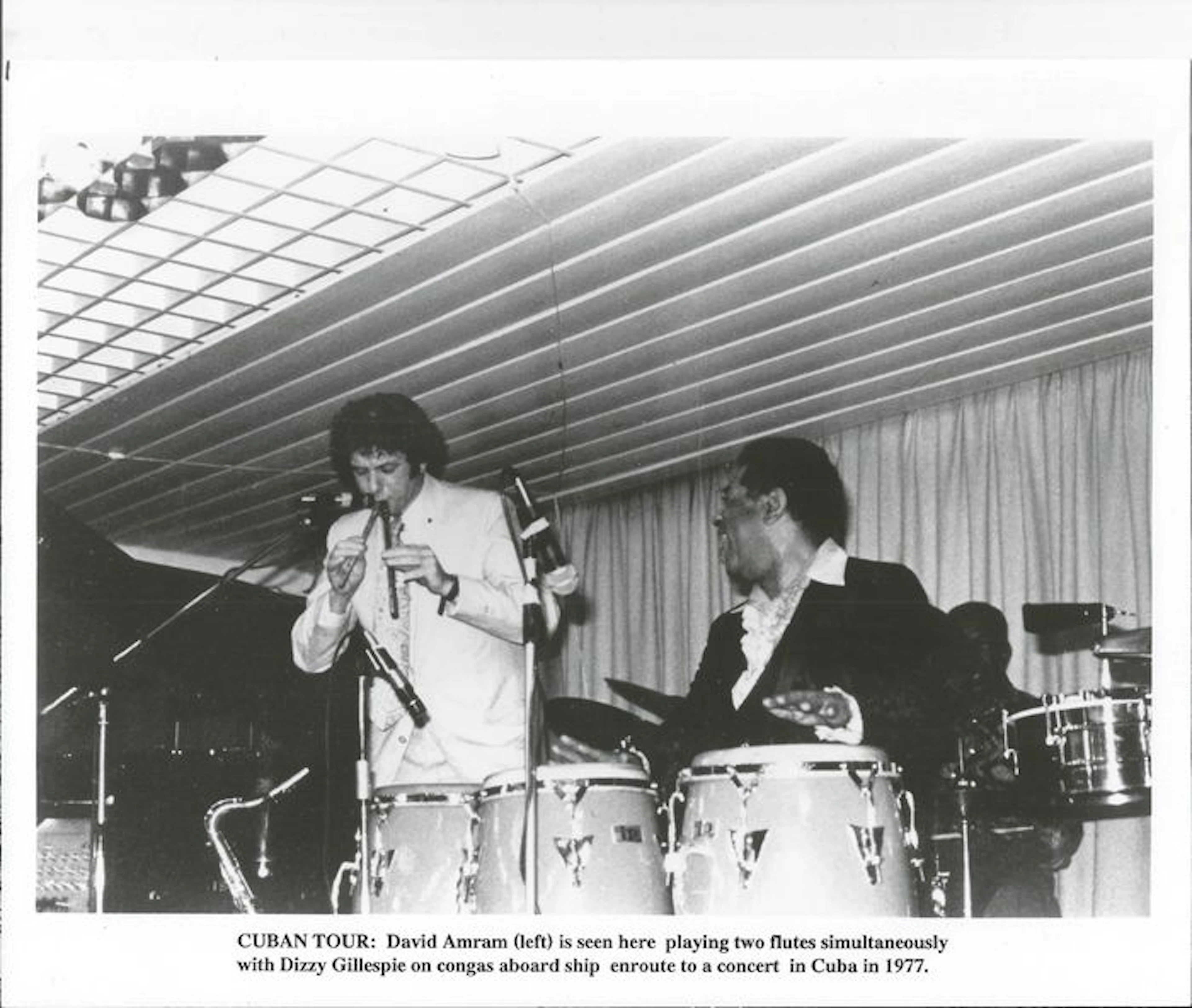 Photographs; Two press photographs with David Amram & company - 1977/1978