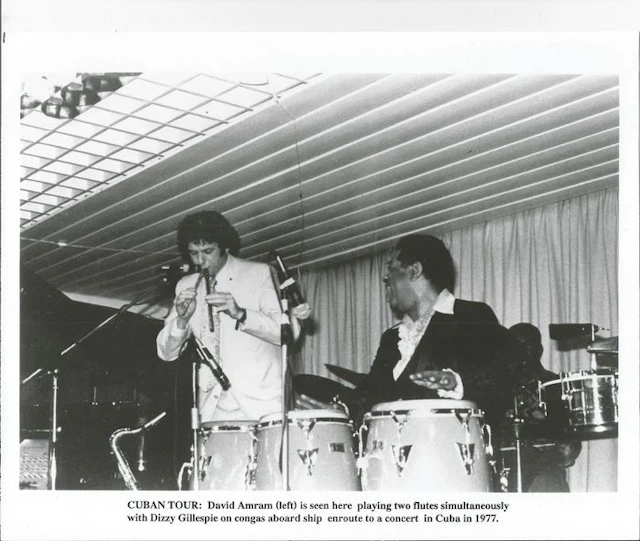 Photographs; Two press photographs with David Amram & company - 1977/1978