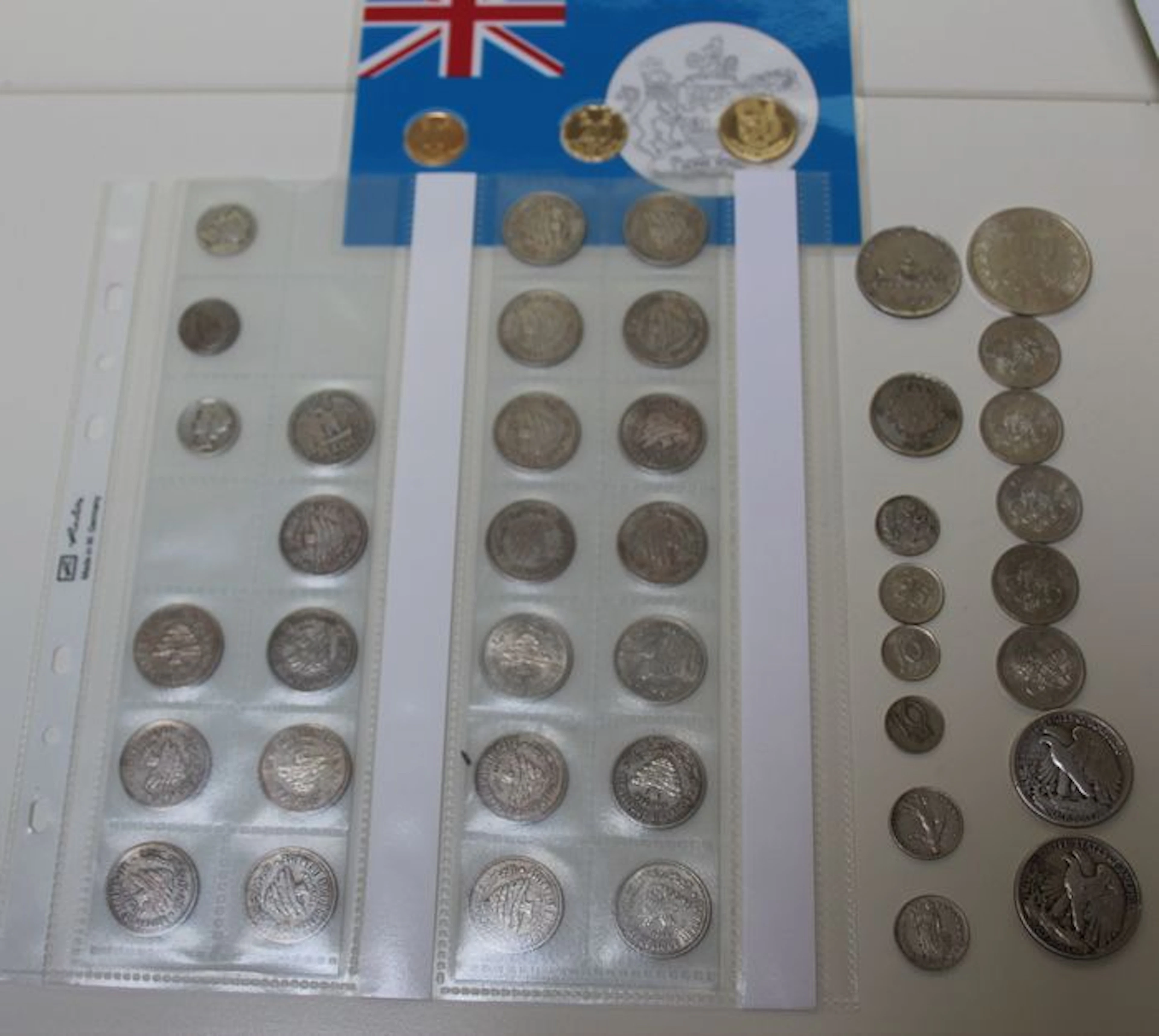 World - 41 silver coins + 3 gold-plated coins