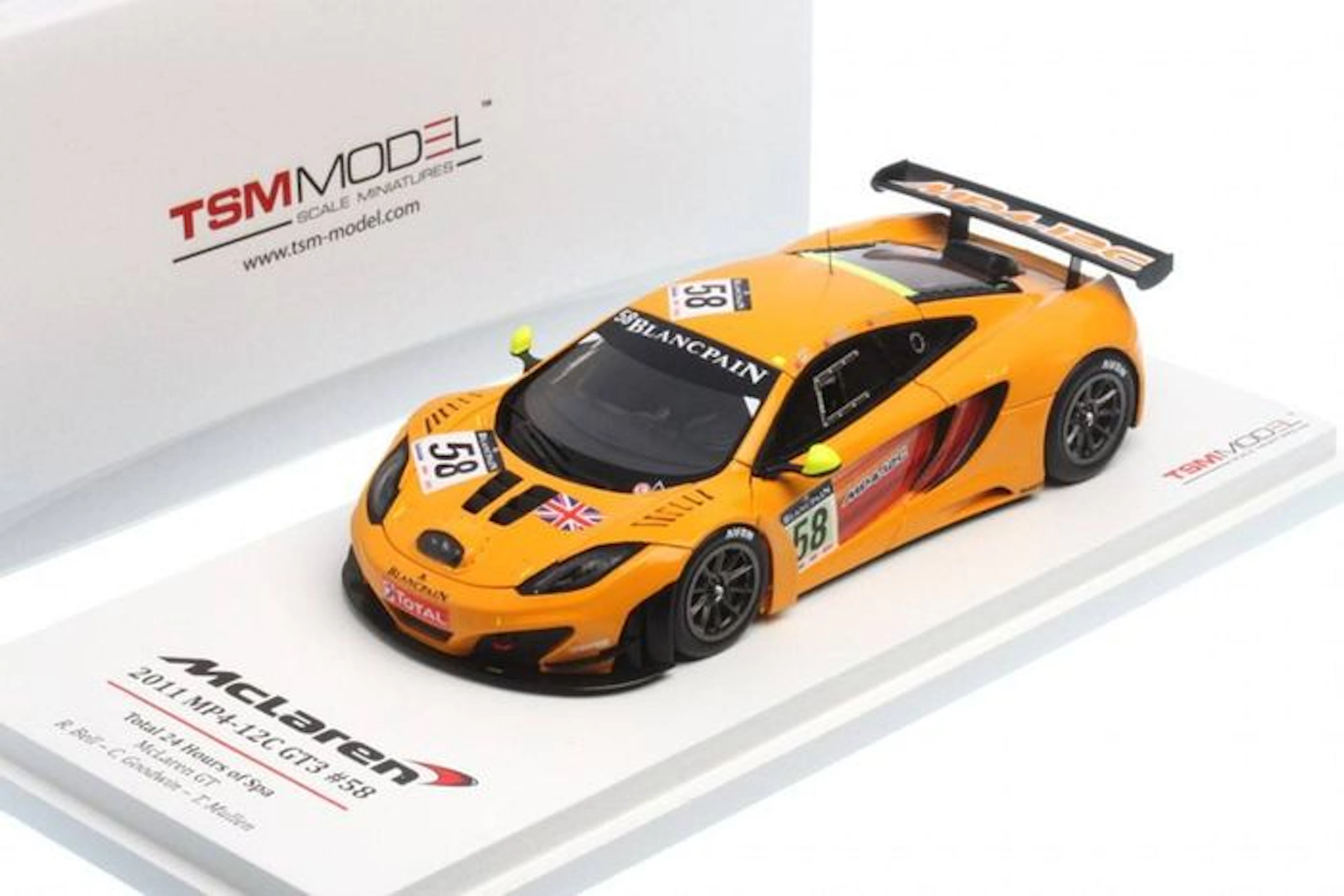 True Scale - Scale 1/43 - McLaren MP4-12C GT3 2011 Spa, Blancpain, #58