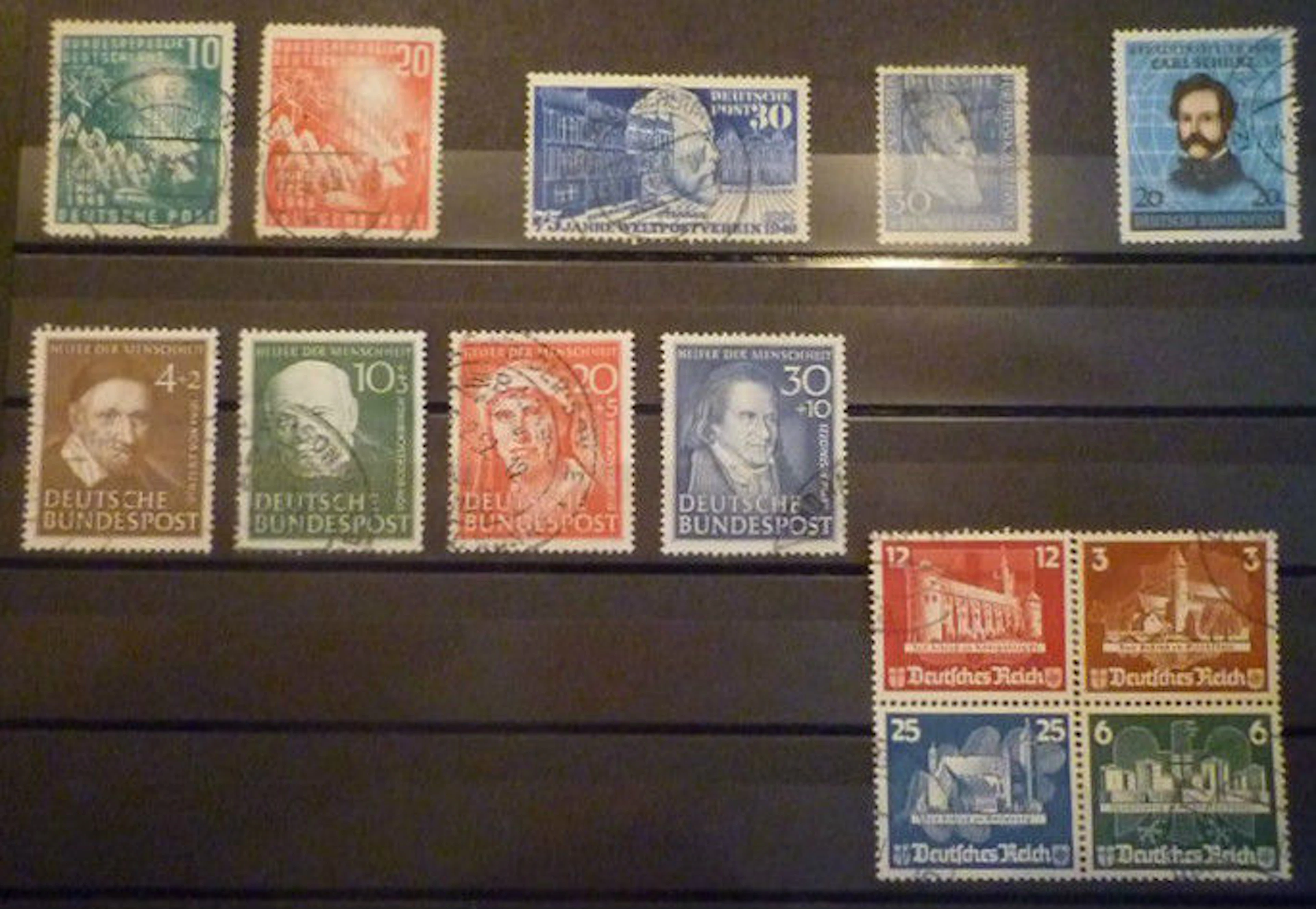 German Empire and Federal Republic of Germany 1935/1952 - Selection including centrepiece of Ostropa block