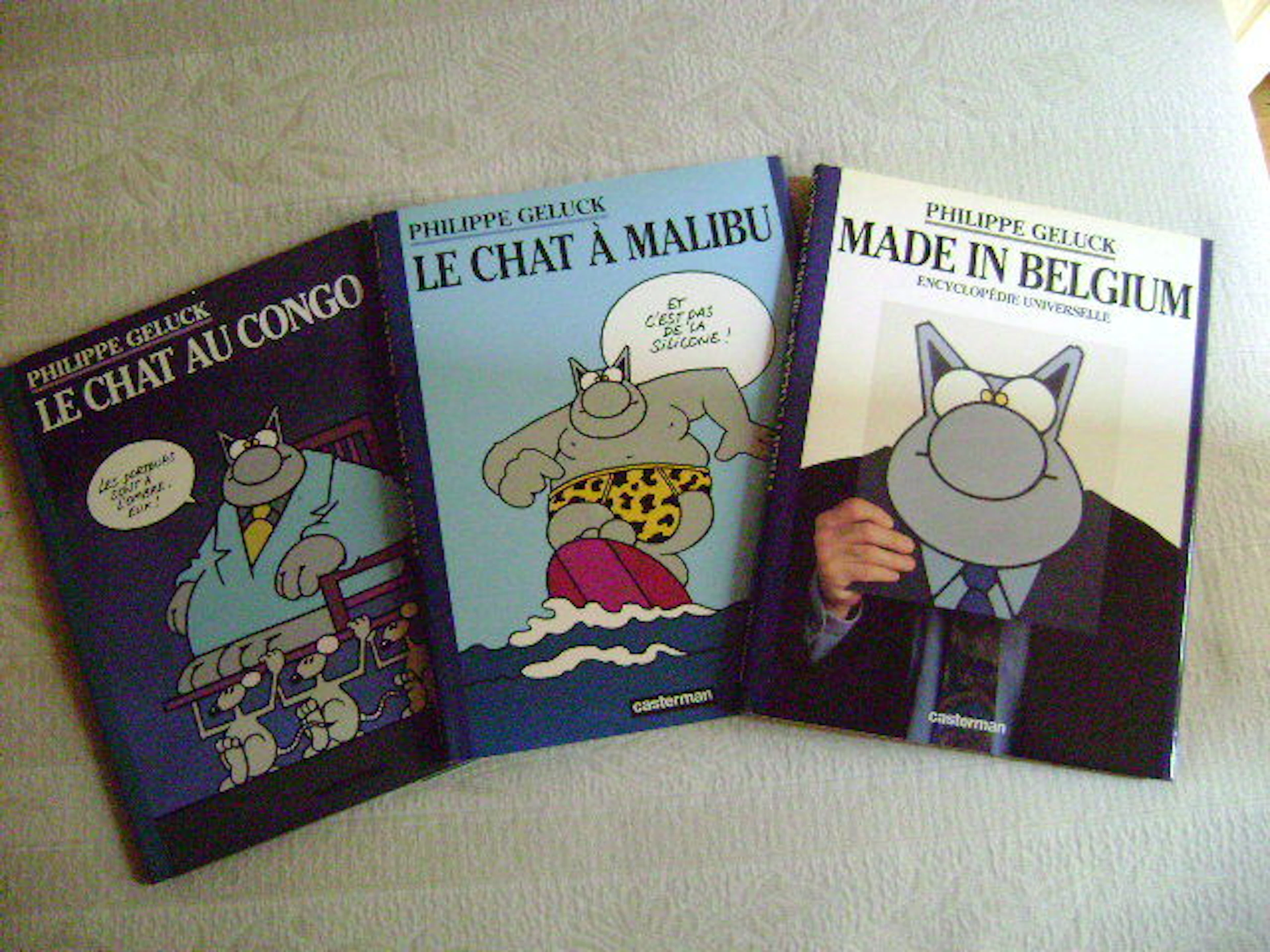 Le Chat au Congo + Le Chat à Malibu + Made in Belgium- 3x hc - 1e druk (1993/1997)
