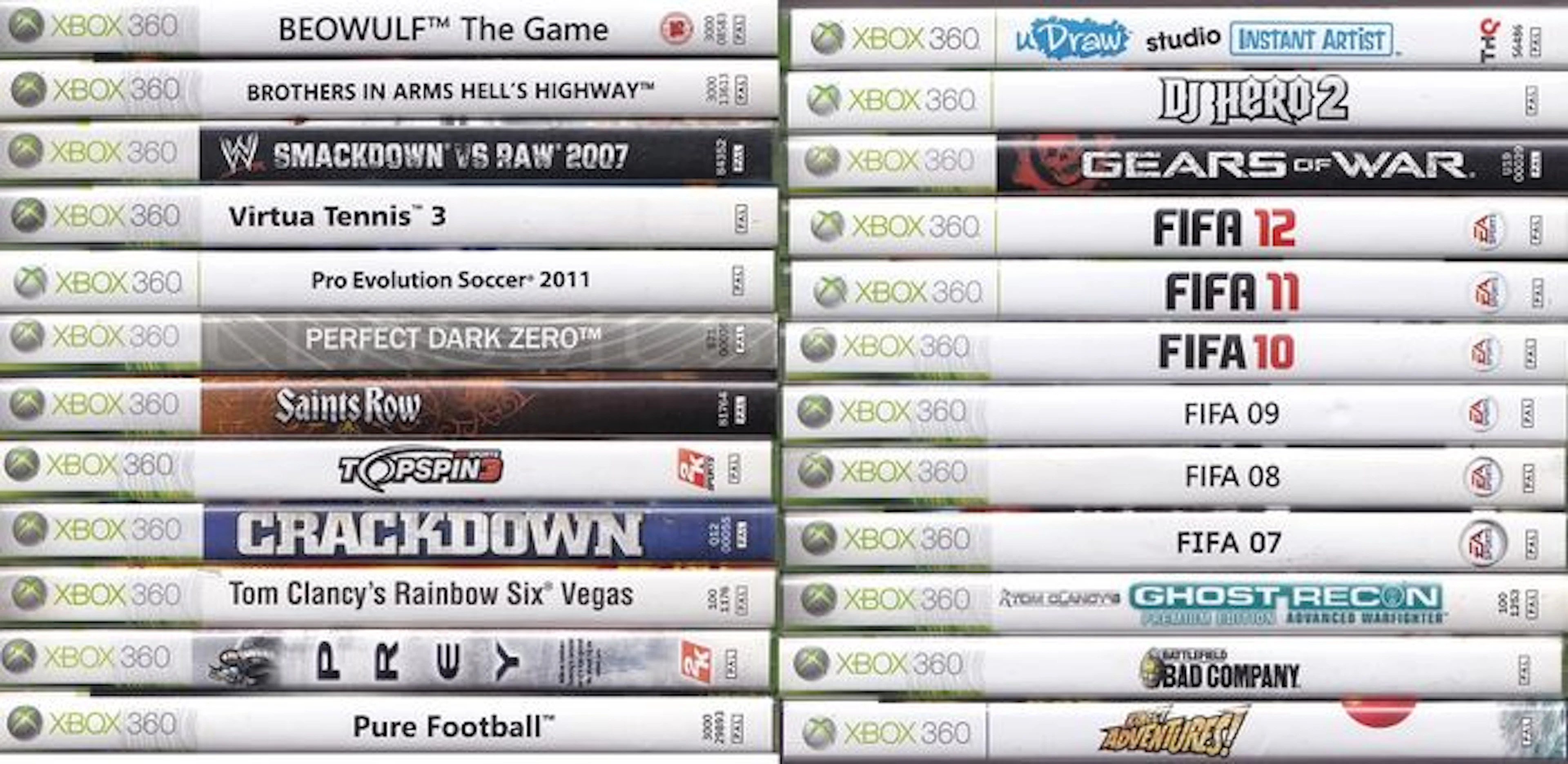 Lot van 24 Xbox 360 games