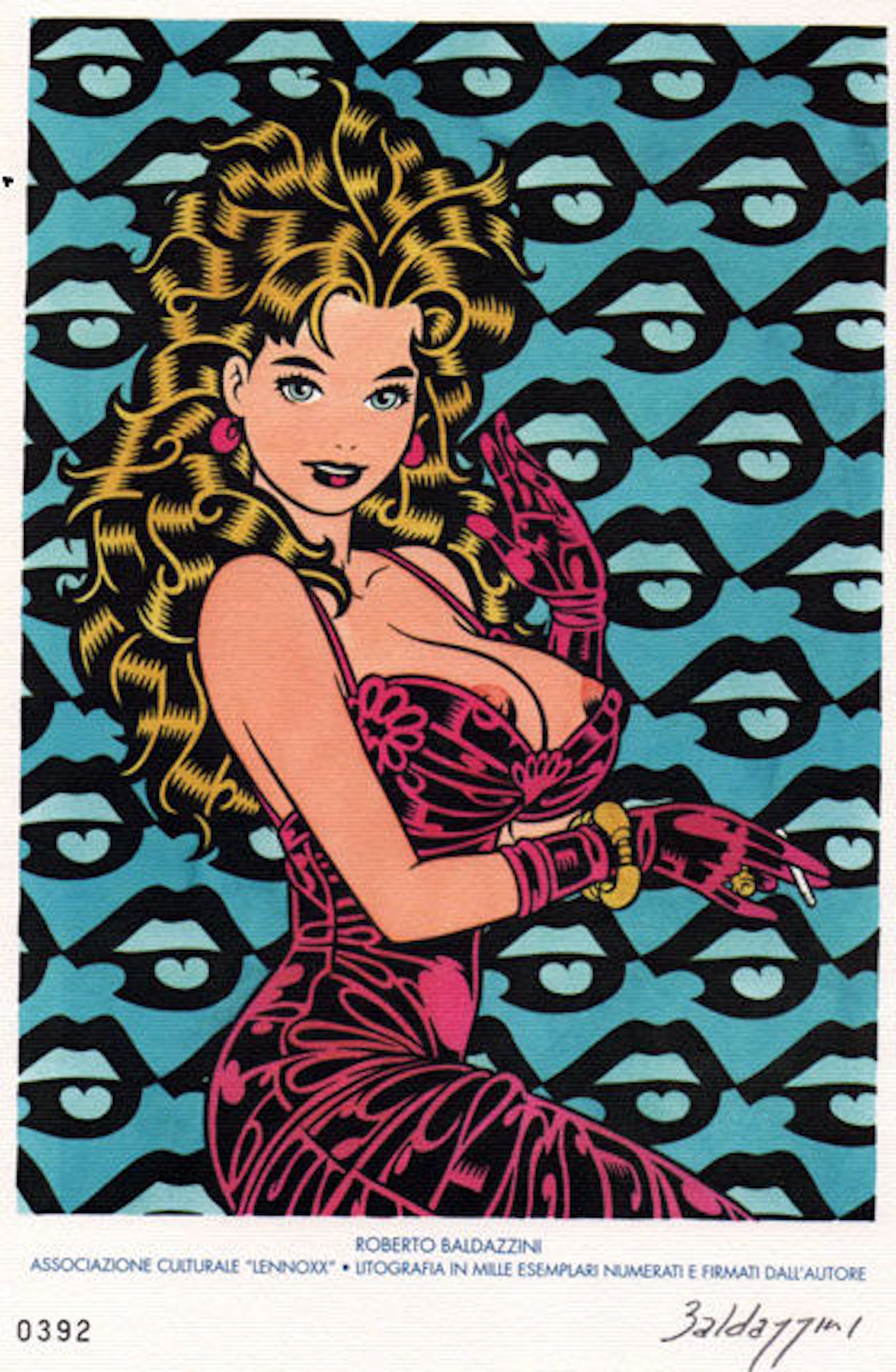 Art print; Roberto Baldazzini - Betty Page - 2001