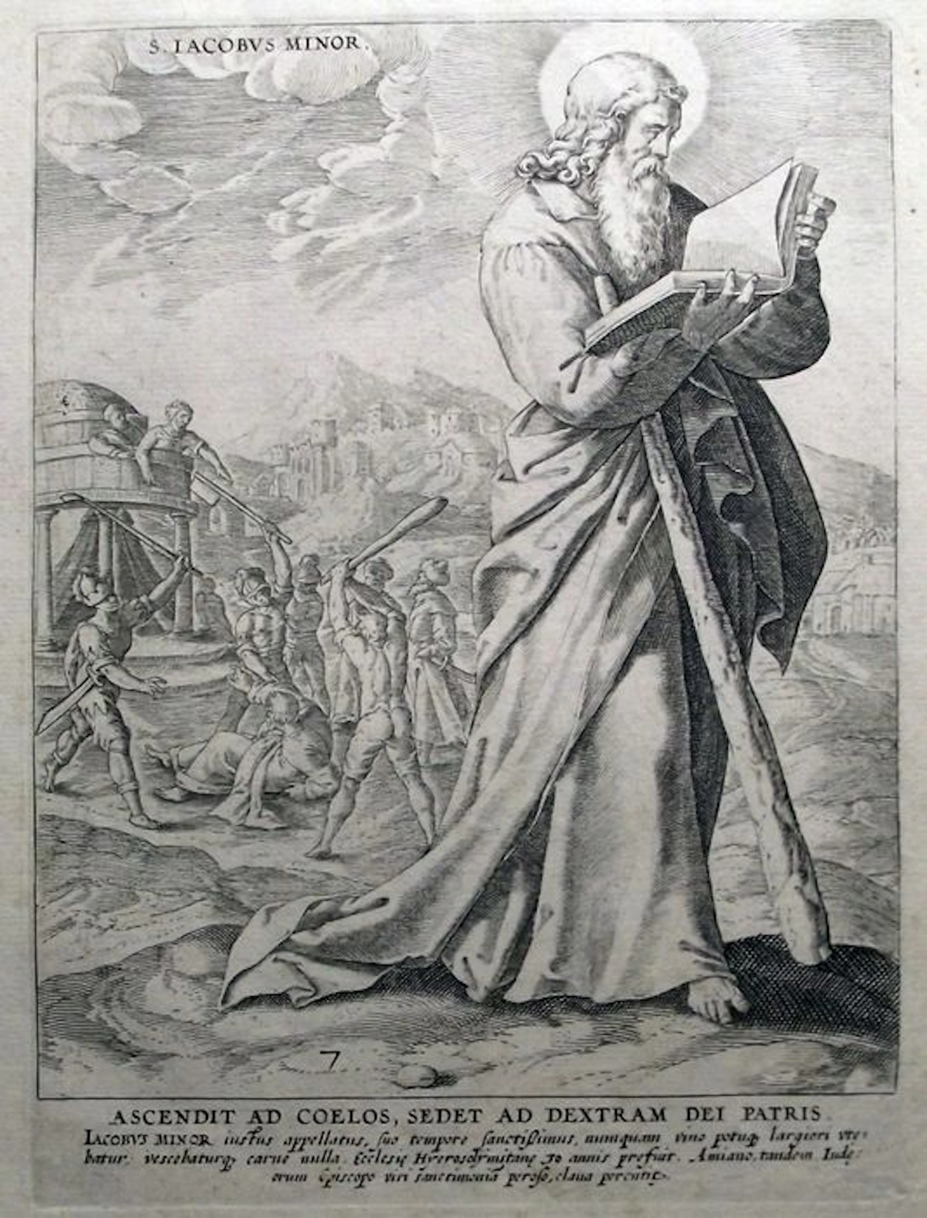1585 Anton WIERIX II after Maerten de Vos in superb condition SAINT JACOBUS Jacob