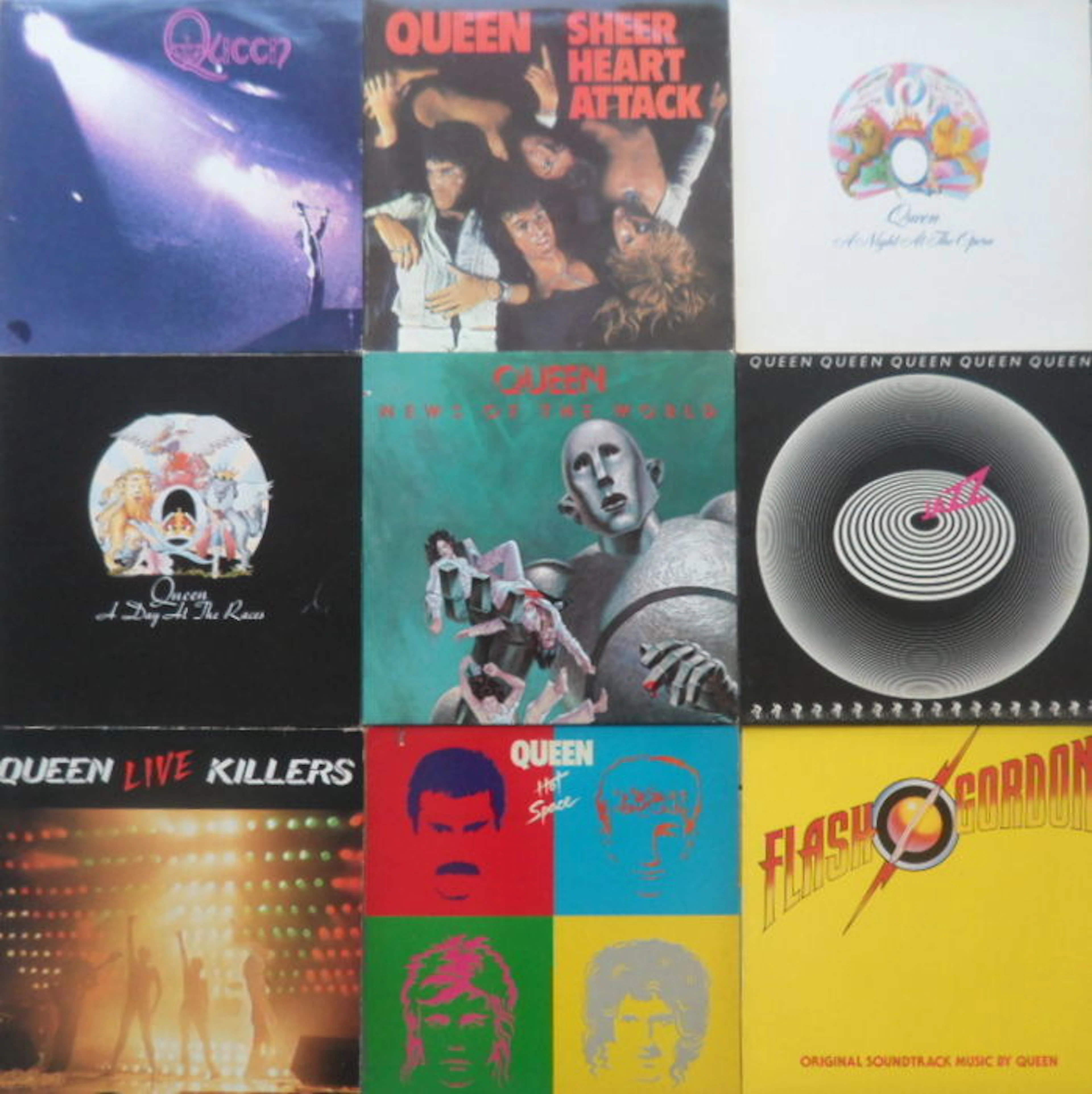 Queen : 9 Classic Queen Albums ( 8 X 1 LP and 1 X 2 LP)