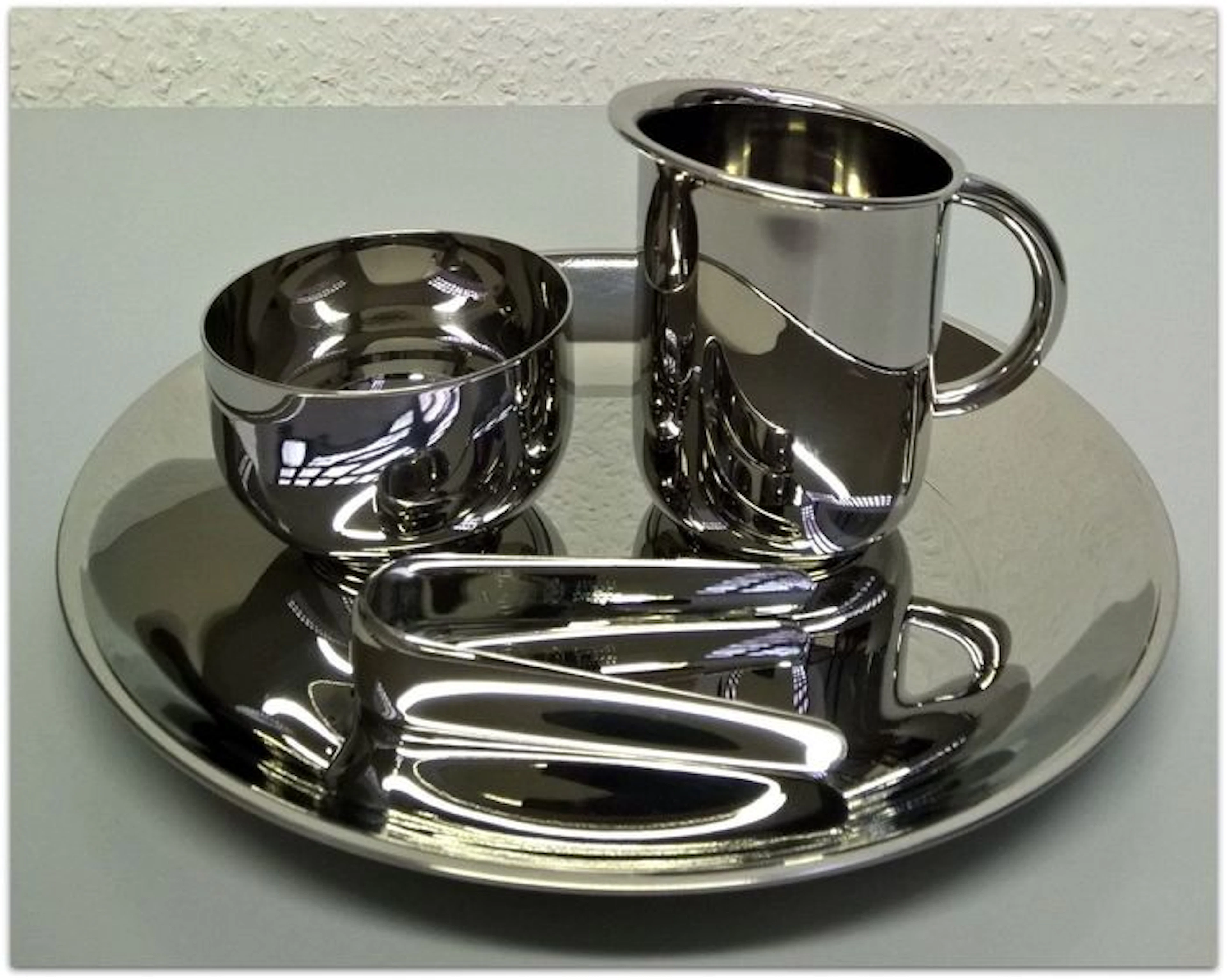 Bauhaus-Archiv for Alessi - reissue milk and sugar set of Marianne Brandt