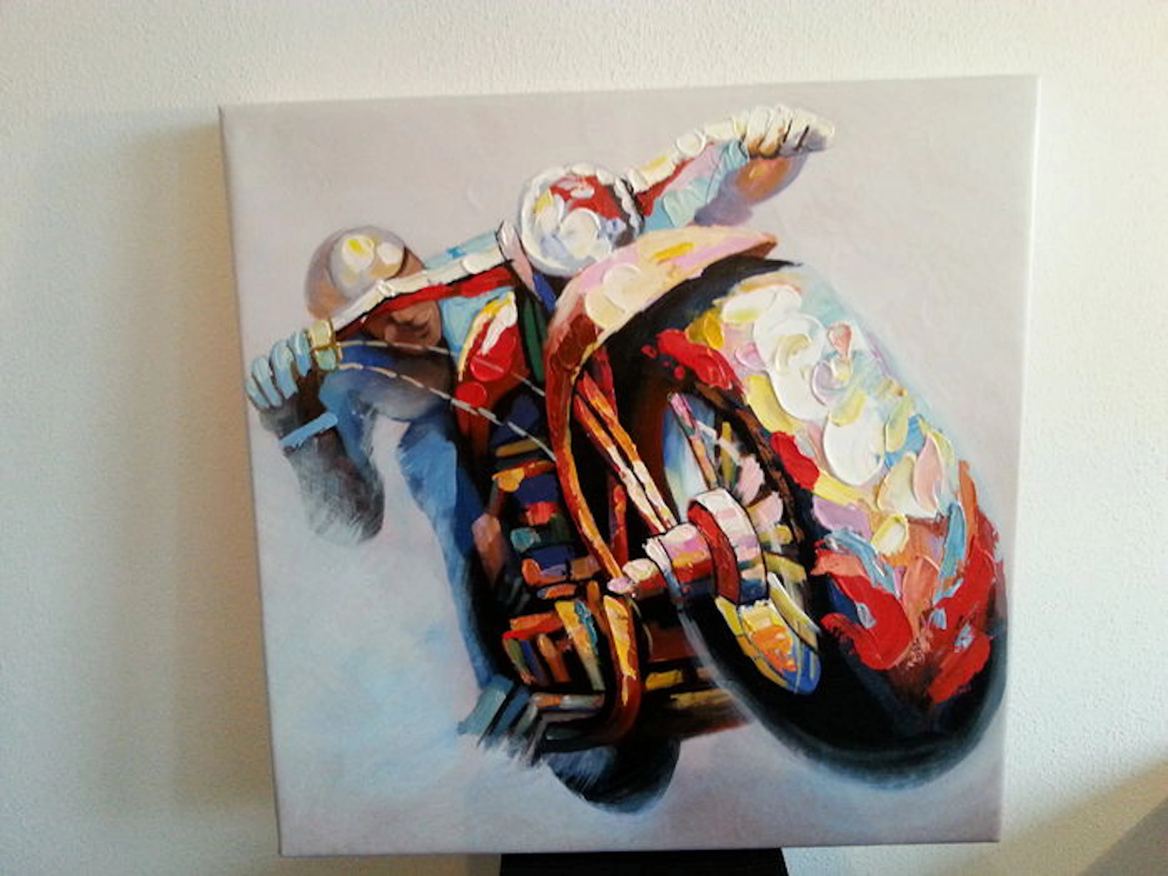 Abstract schilderij-Harley Davidson lowrider - 50 x 50
