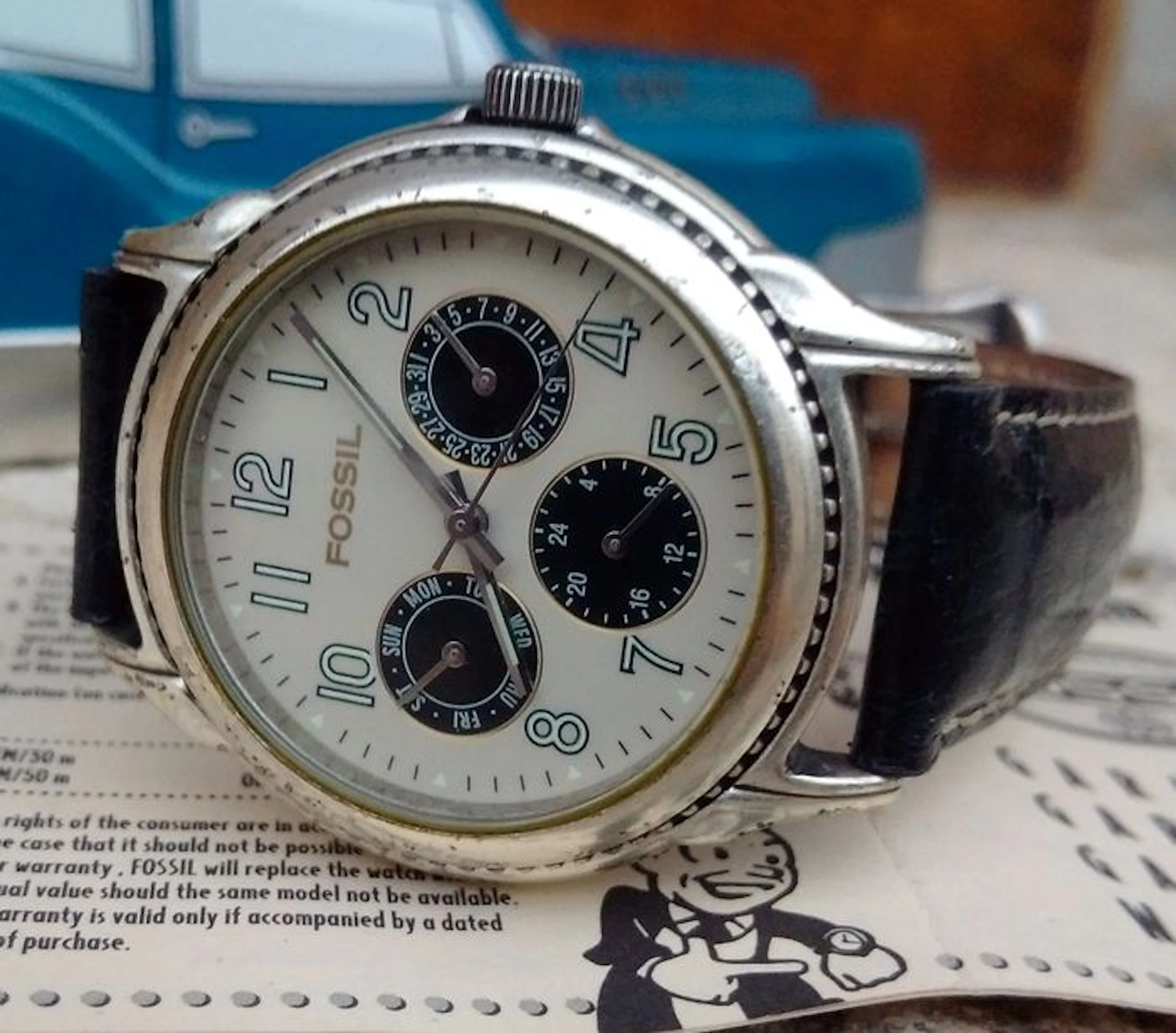 Fossil BQ-8756 - Heren polshorloge - Jaar 1997