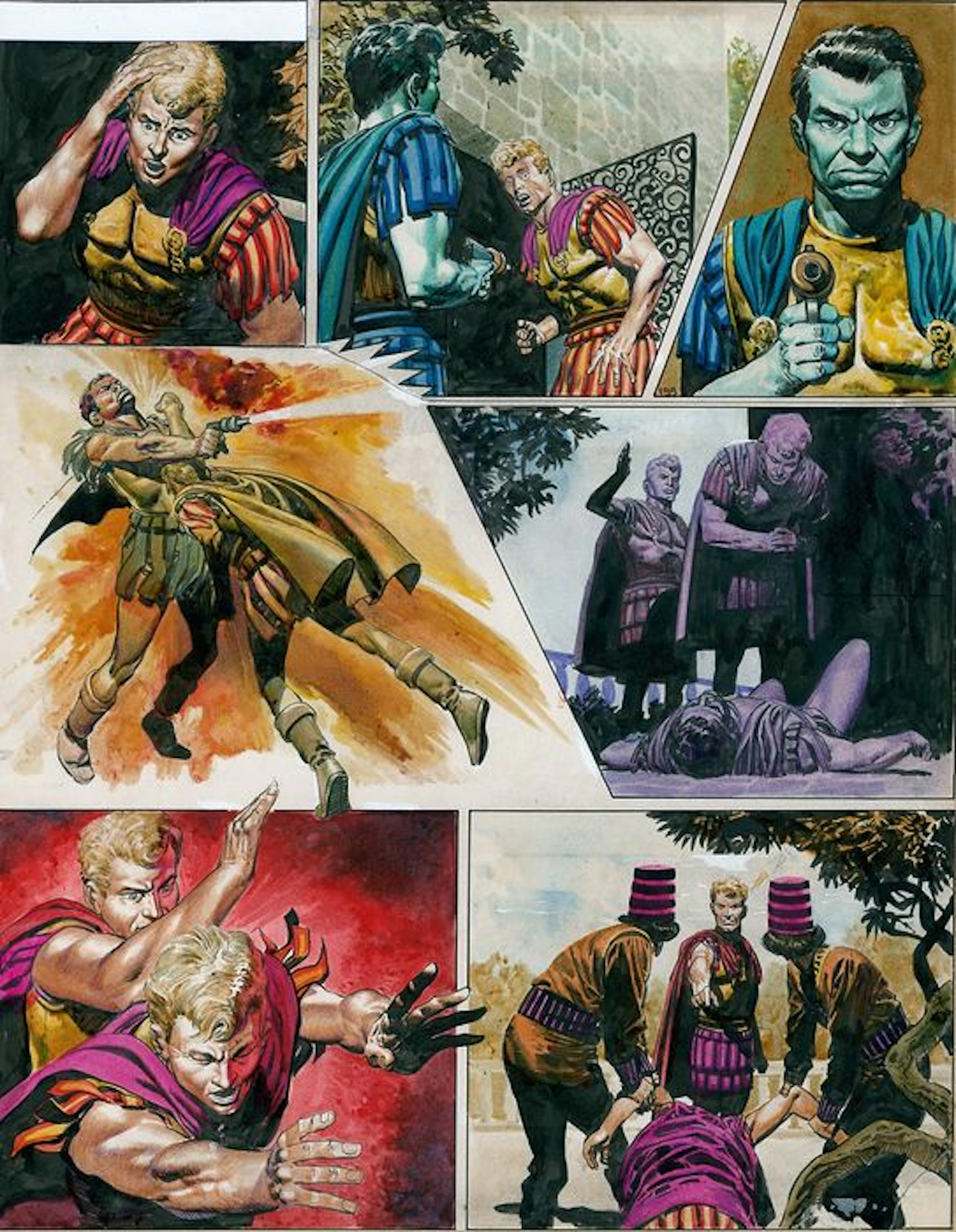 Don Lawrence - Trigan Empire - Originalpage - De Lichtende Bollen [The Three Aliens] - (1967)