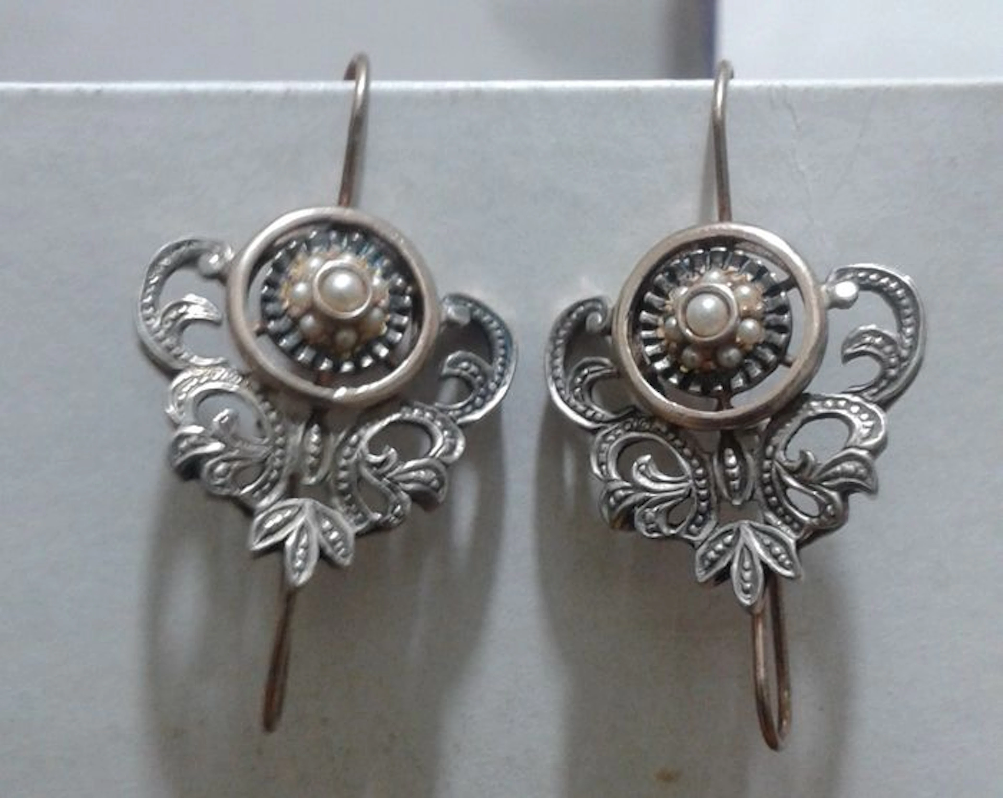 Orecchini Vintage con perline autentiche