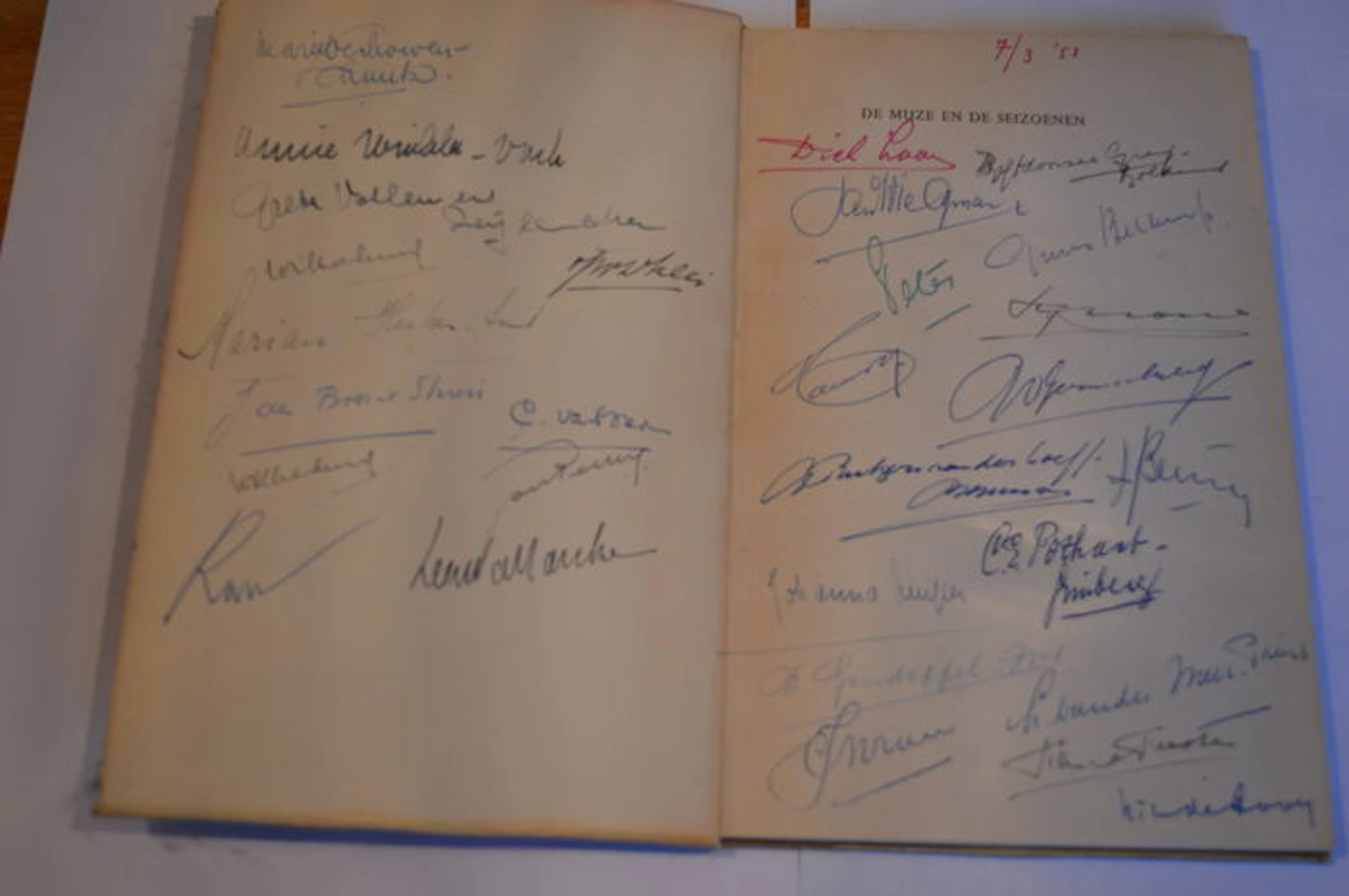 Gesigneerd; Clara Eggink - De muze en de seizoenen - 1953