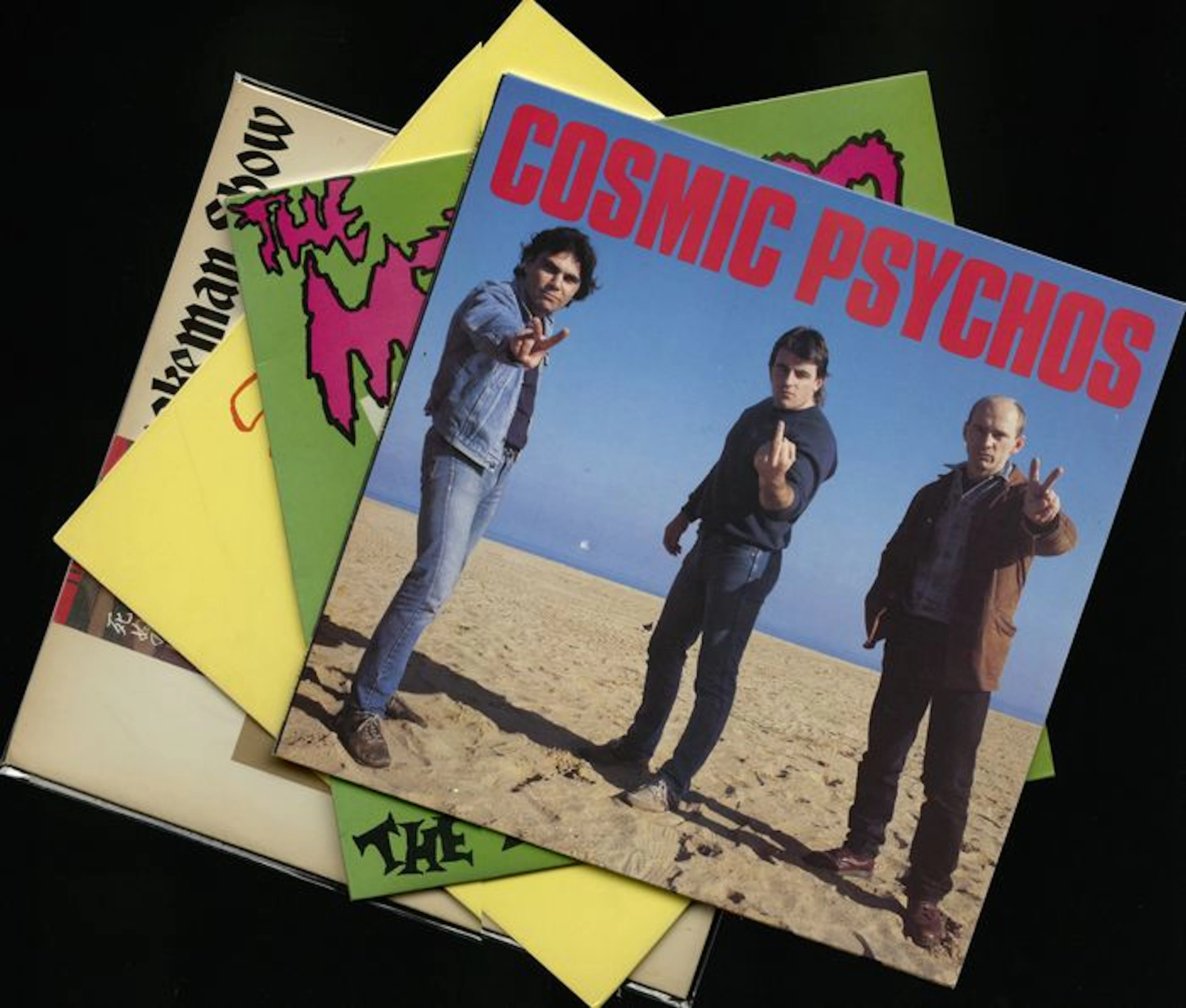 Lot of four great albums by Cosmic Psychos, The Meteors, Suicide and Snakeman Show