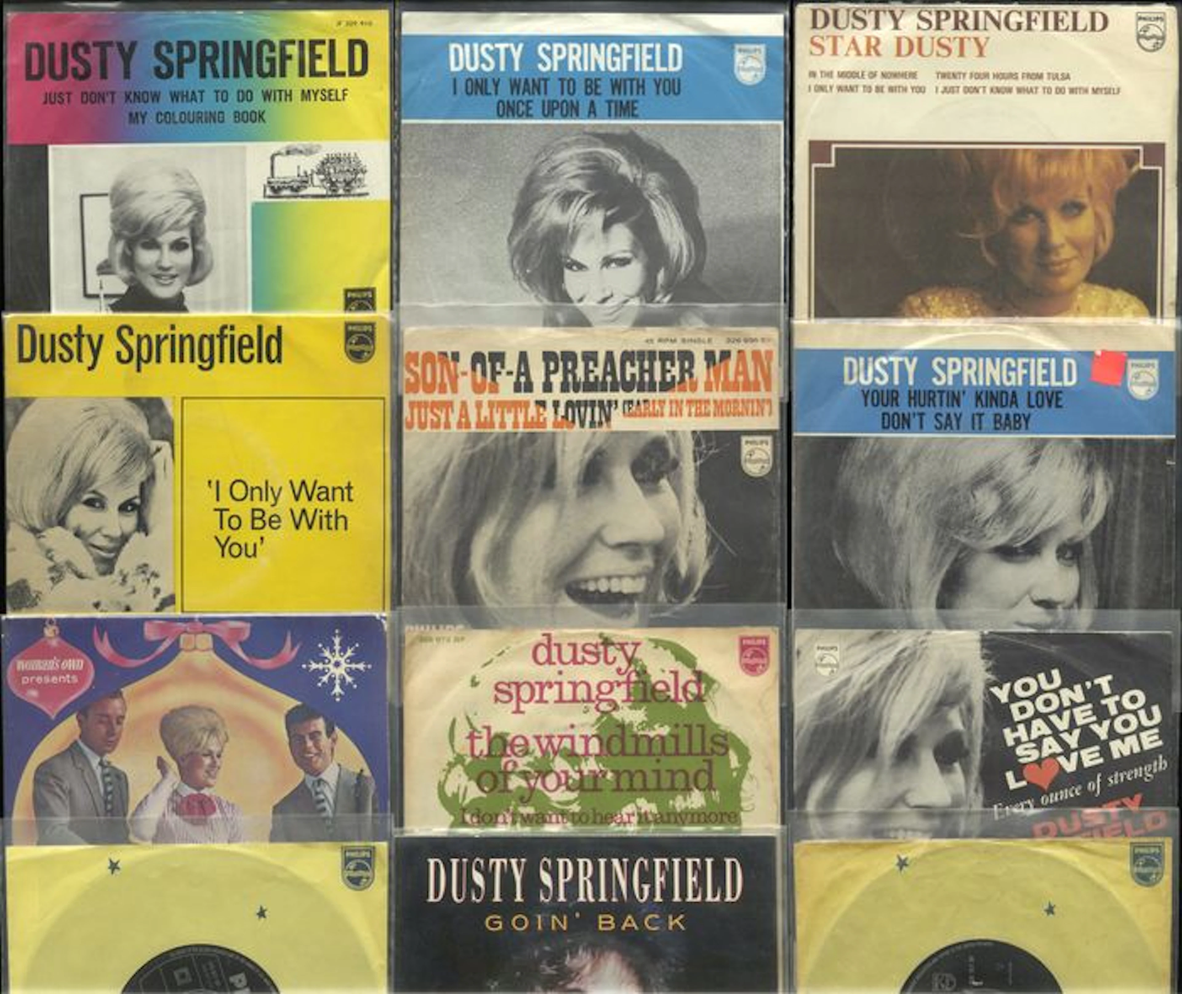 Dusty Springfield - Lot of twelve (12) EP's and 45's from the swinging 1960s