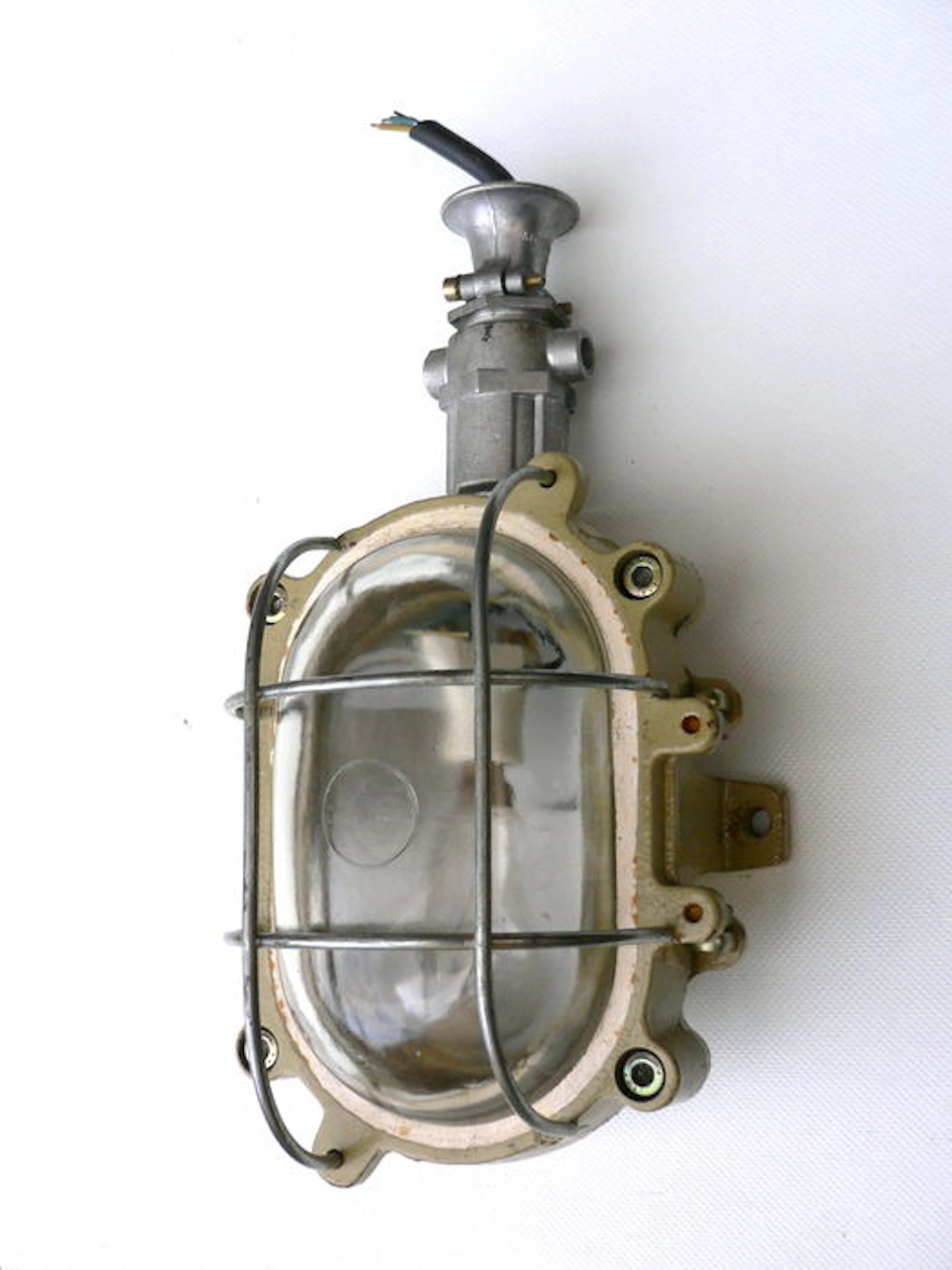 Mapelec - Lampe de Mur, fonte de métal laqué et globe en verre