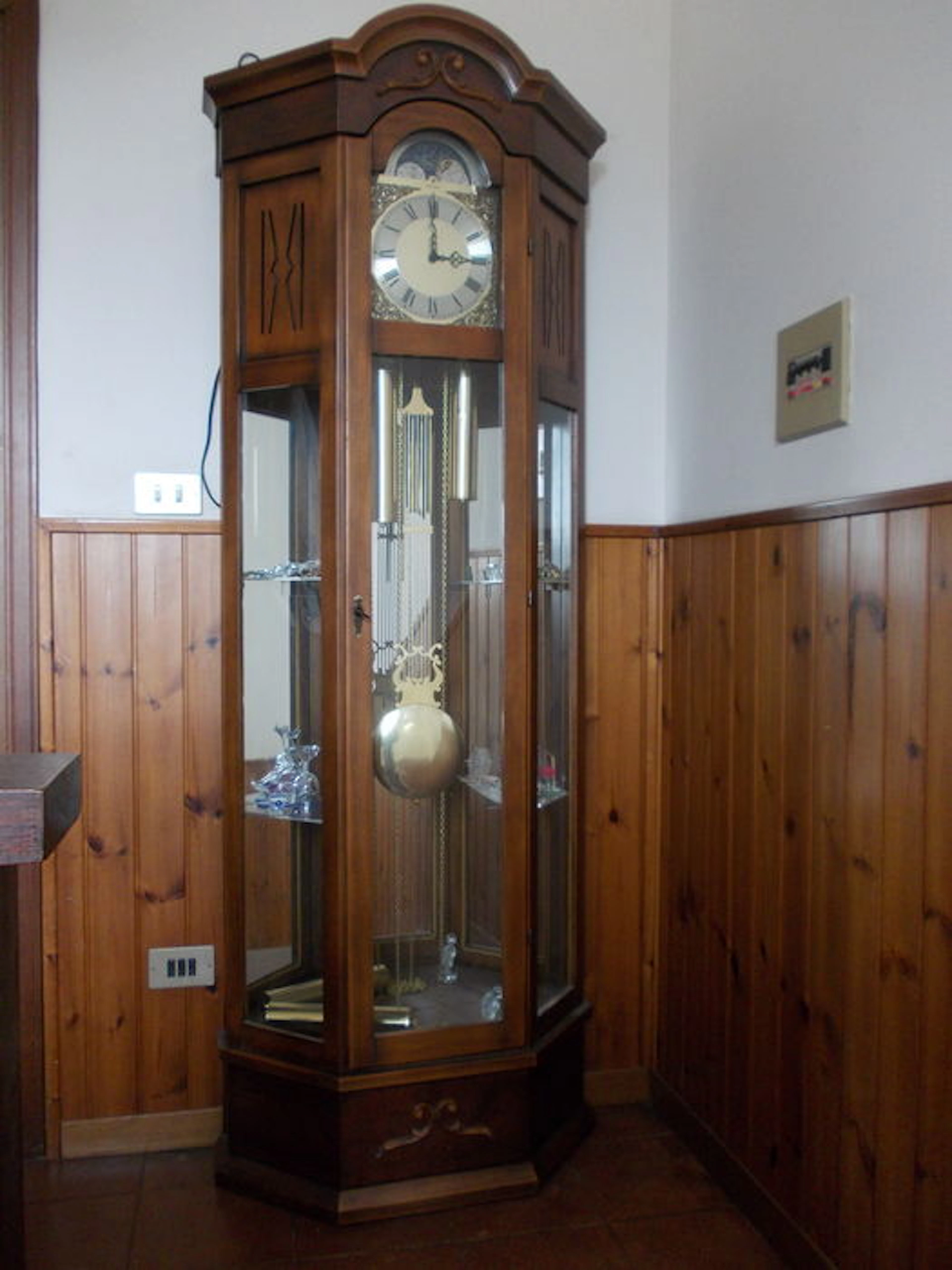 Orologio a colonna con fasi lunari - Transalpina - Anni 60/70