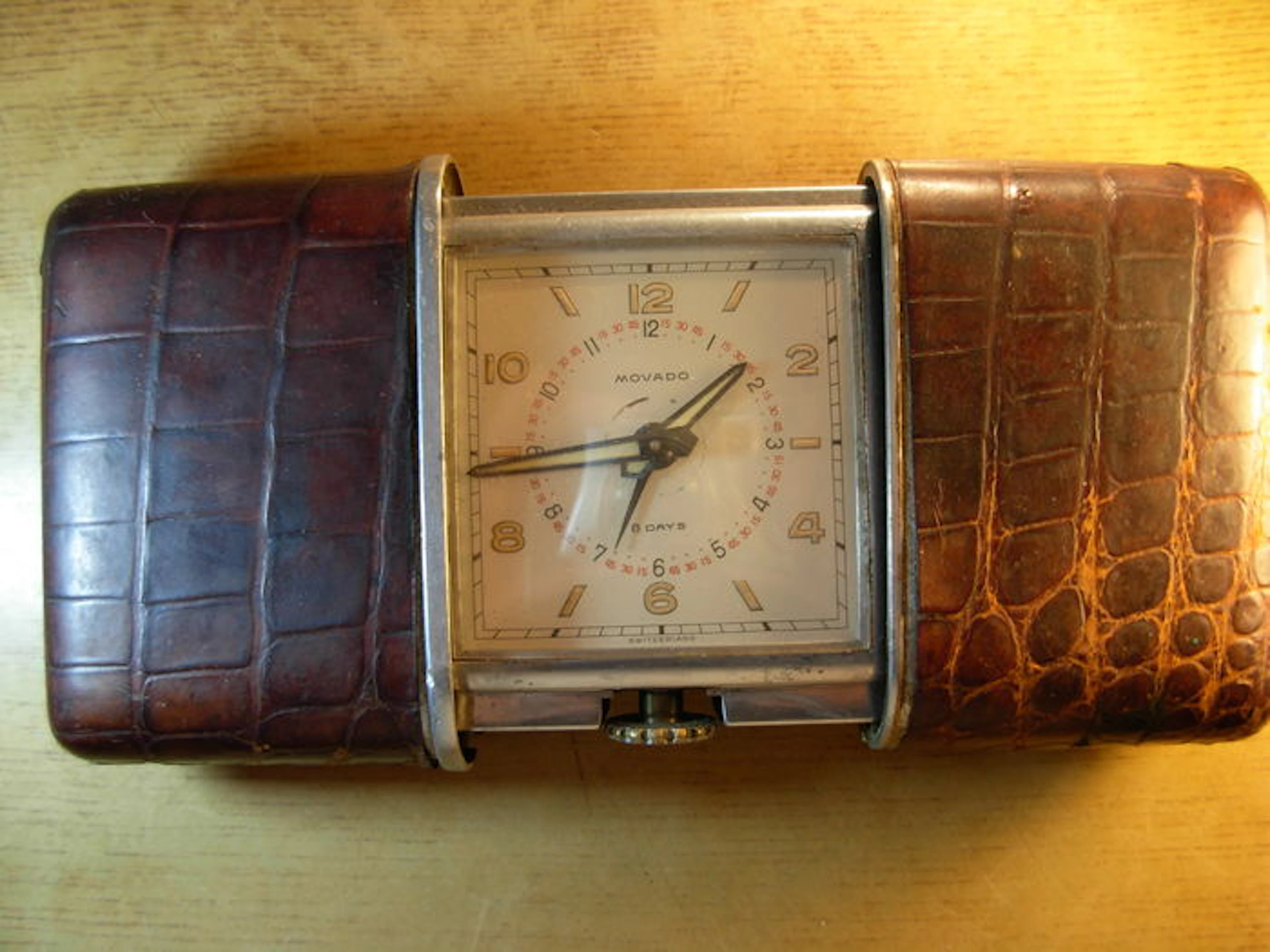 Movado - travel watch with alarm - epoch 1940-50.