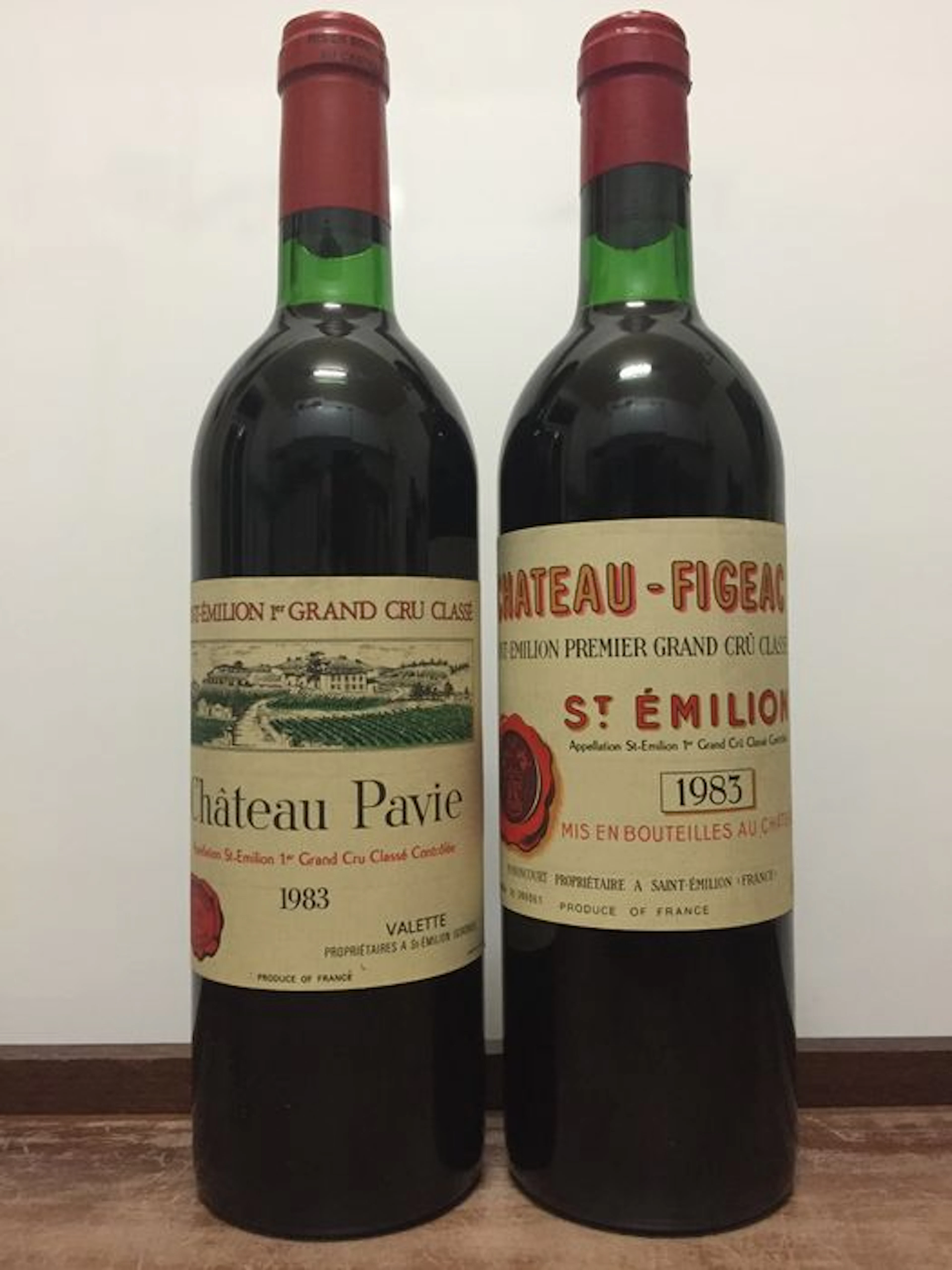 1983 Château Pavie 1er Grand Cru Classé A Saint-Émilion , 1983 Château Figeac, 1er Grand Cru Classé B Saint-Émilion - Total 2 bottles