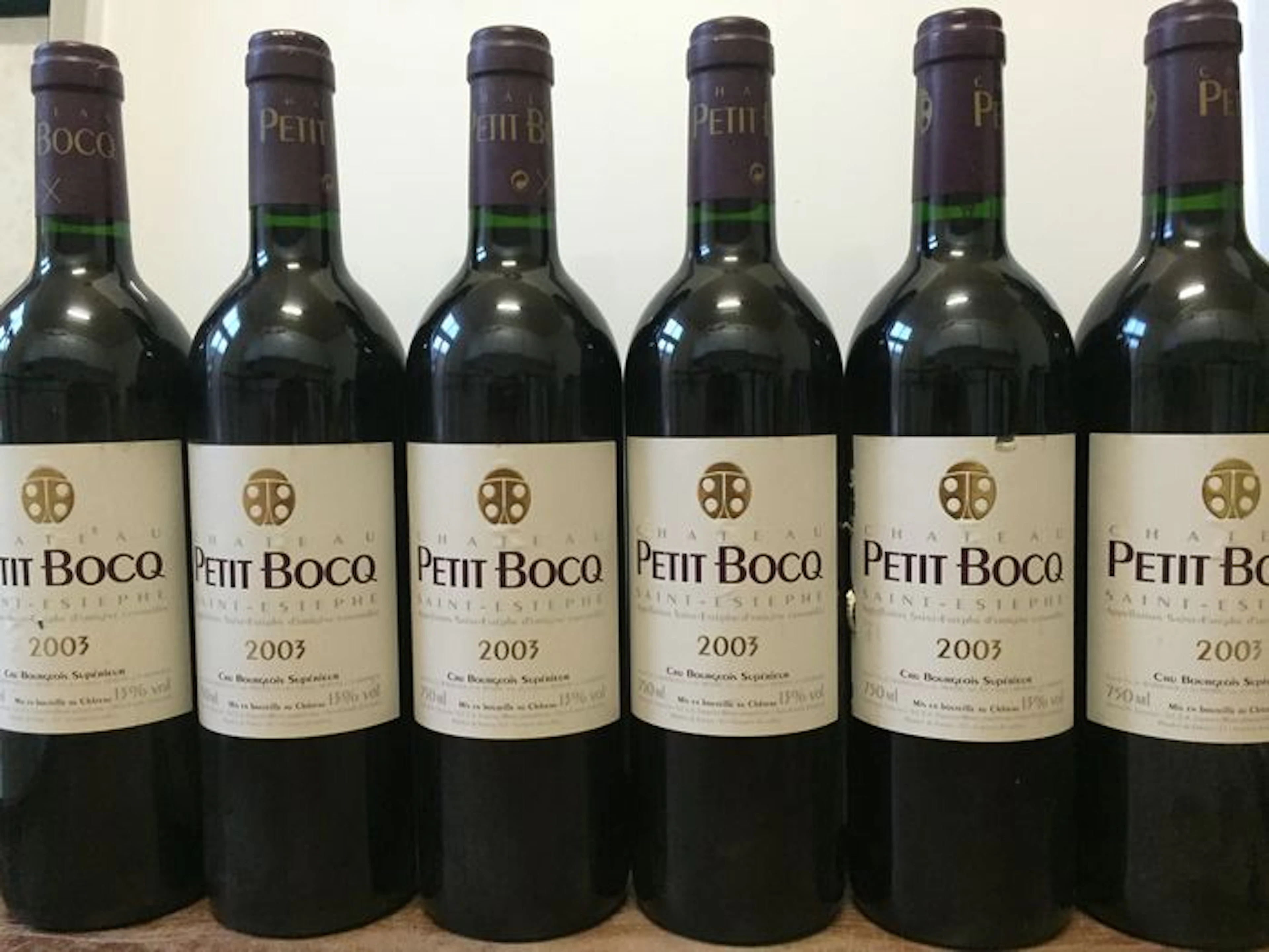 2003 Château Petit Bocq Saint-Estèphe Cru Bourgeois Supérieur - Total 6 bottles