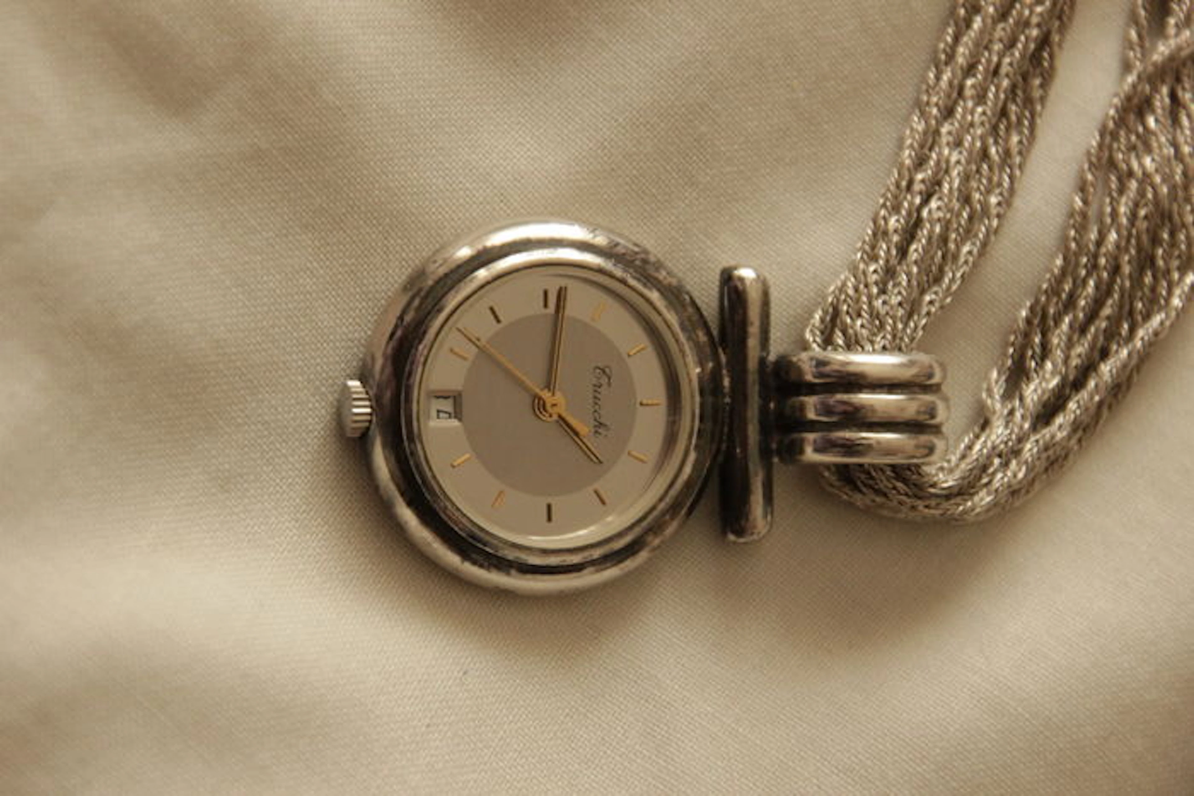 TRUCCHI - WATCH WITH CHAIN TO USE AS PENDANT OR POCKET WATCH