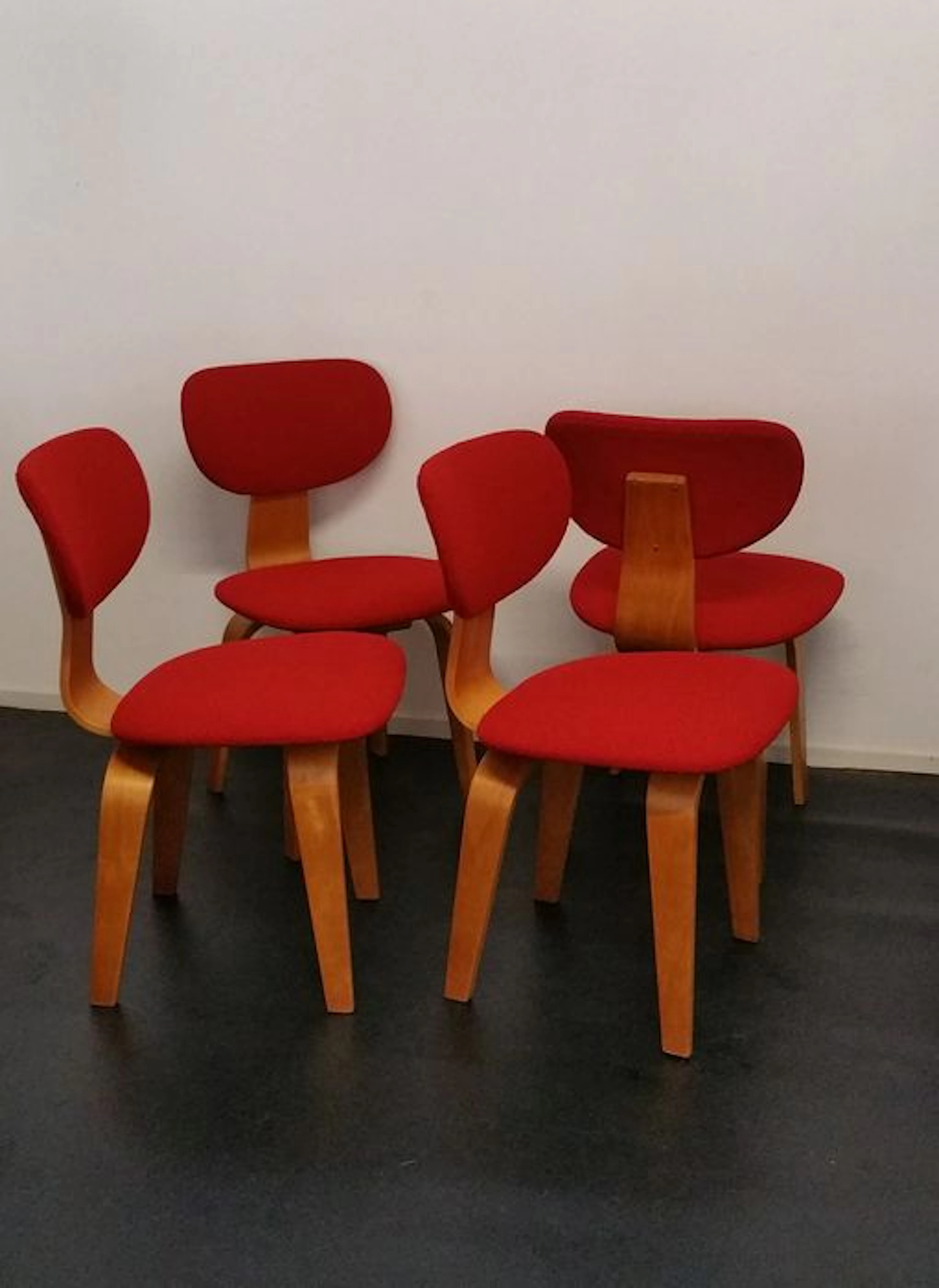 Cees Braakman voor Pastoe , 4 combex dining chairs SB03