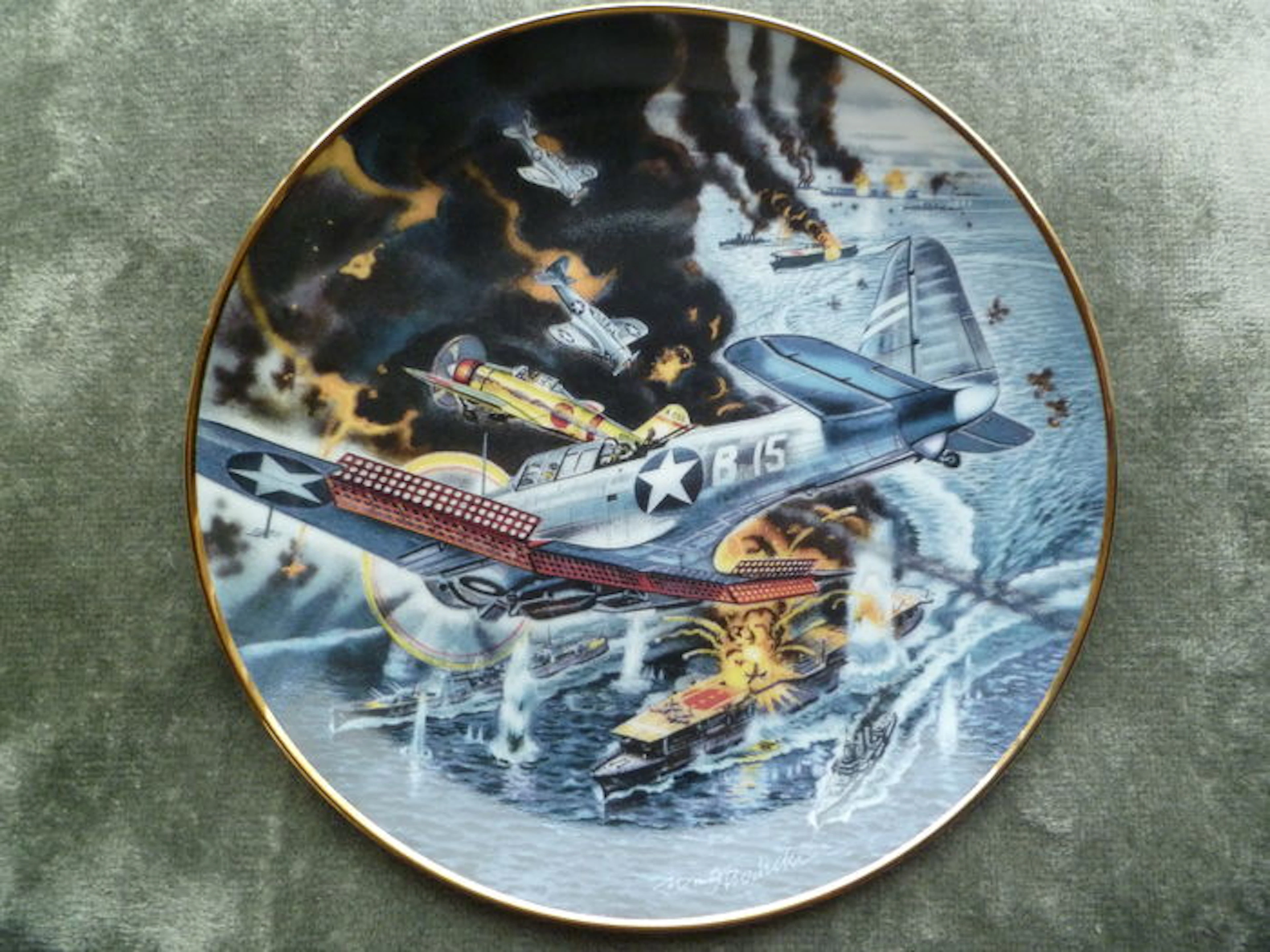 Herinnering sierbord van The battle of Midway (WO2 Juni 1942) - 1992