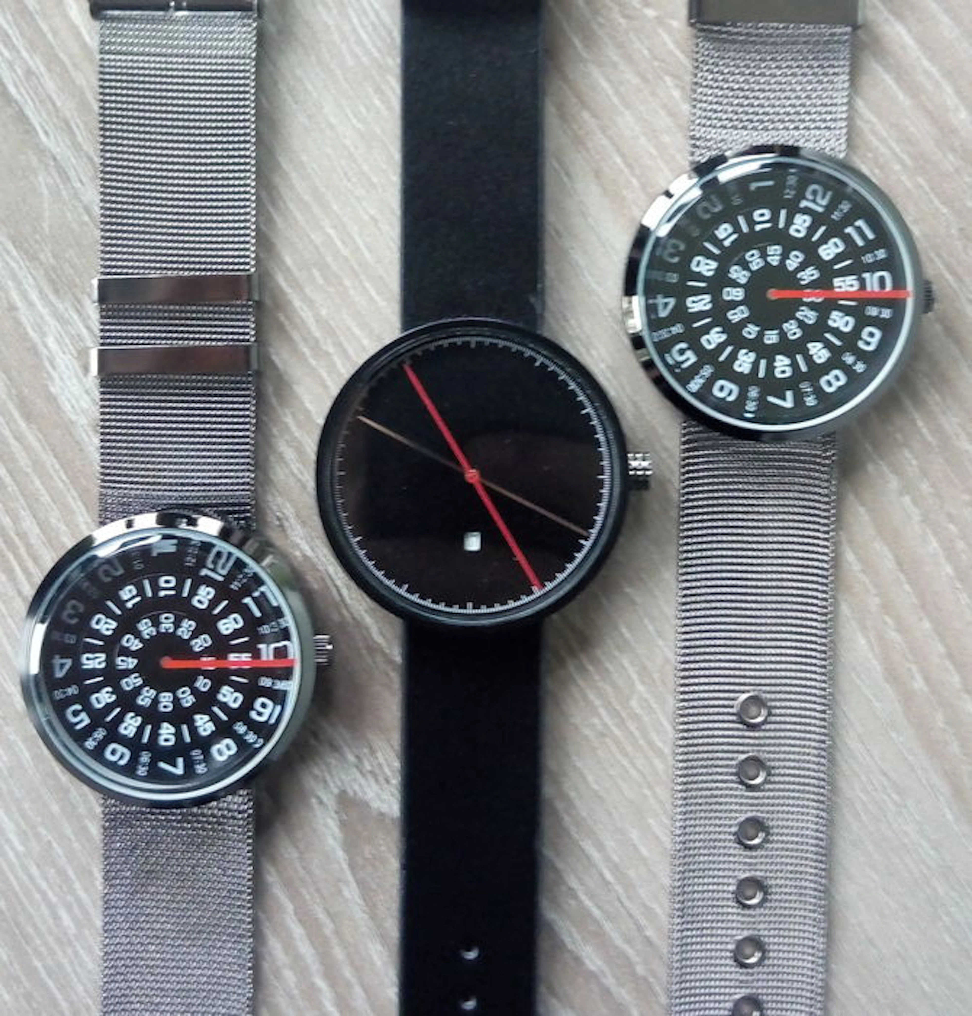 Designer watch, brand unknown + 2x Paidu Turnable Dial - 3 fashionable designer wristwatches - 2015