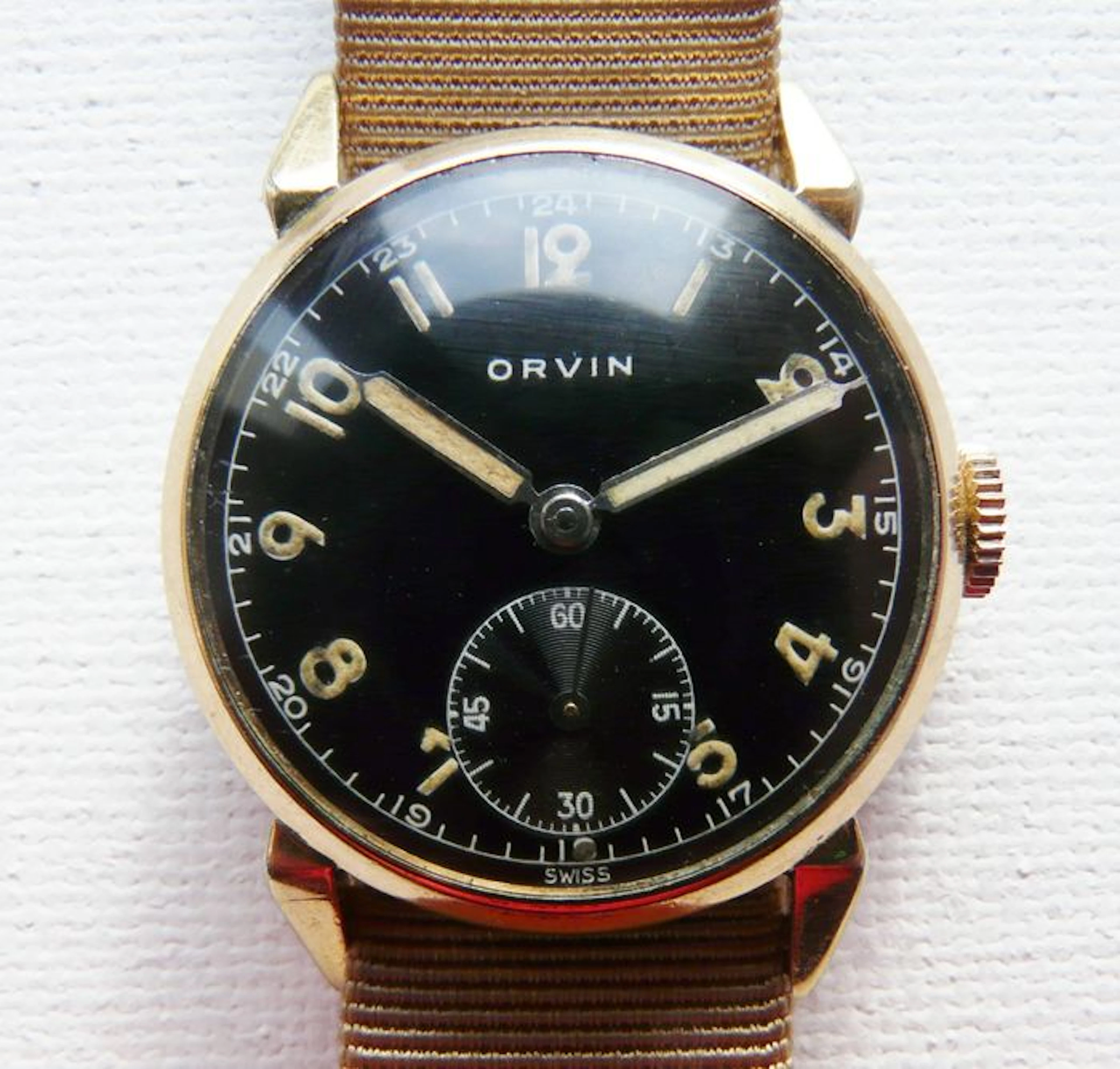 ORVIN Man's Wrist Watch World War Two Period - Circa 1944. Collectible Watch