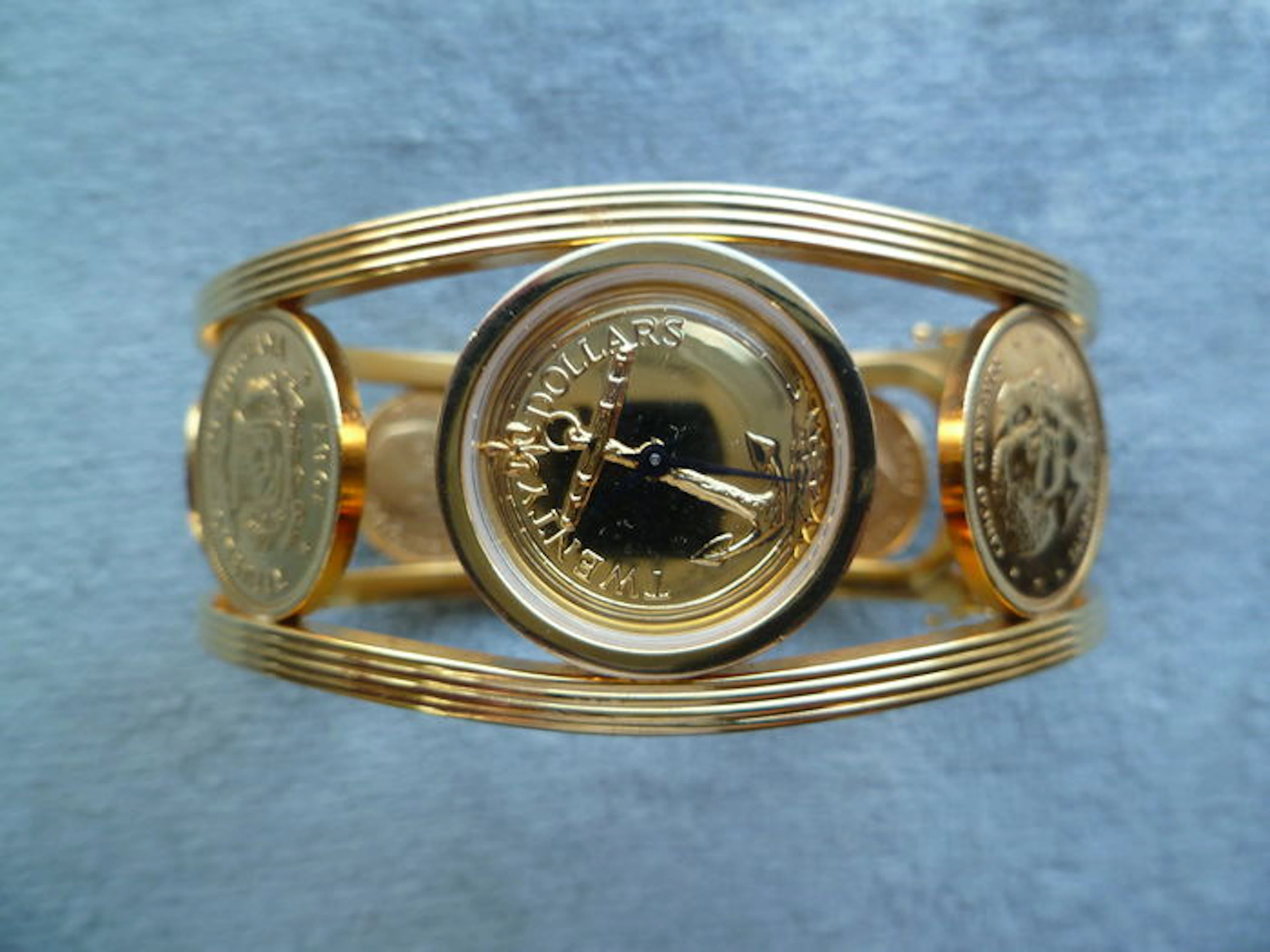 Franklin Mint - 22K GP Caribean munten Horloge