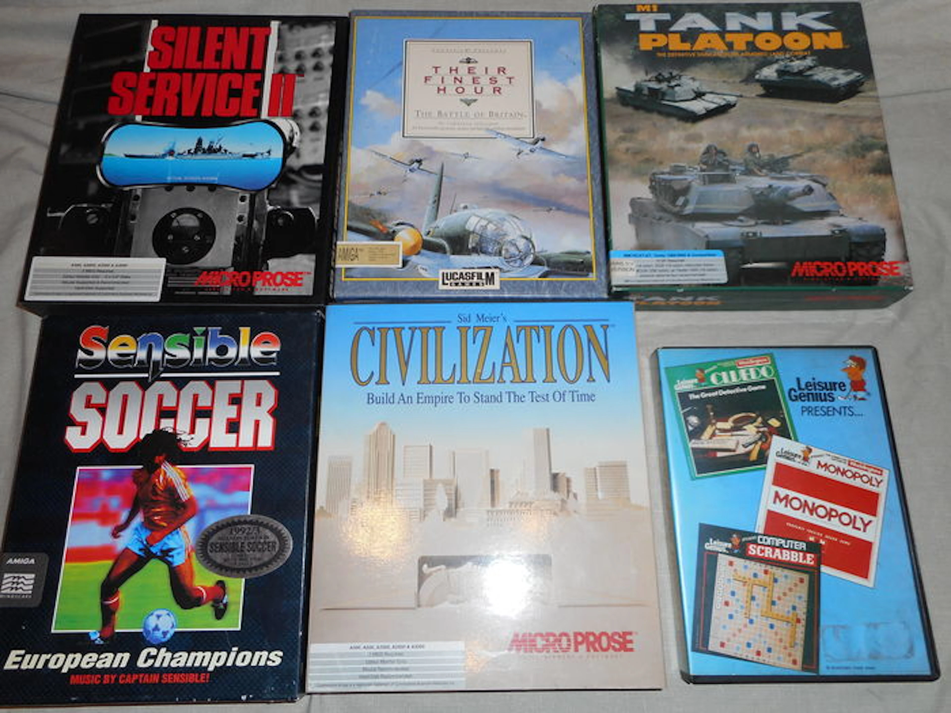 Lot of 6 Games Amiga & Ibm ,Tandy