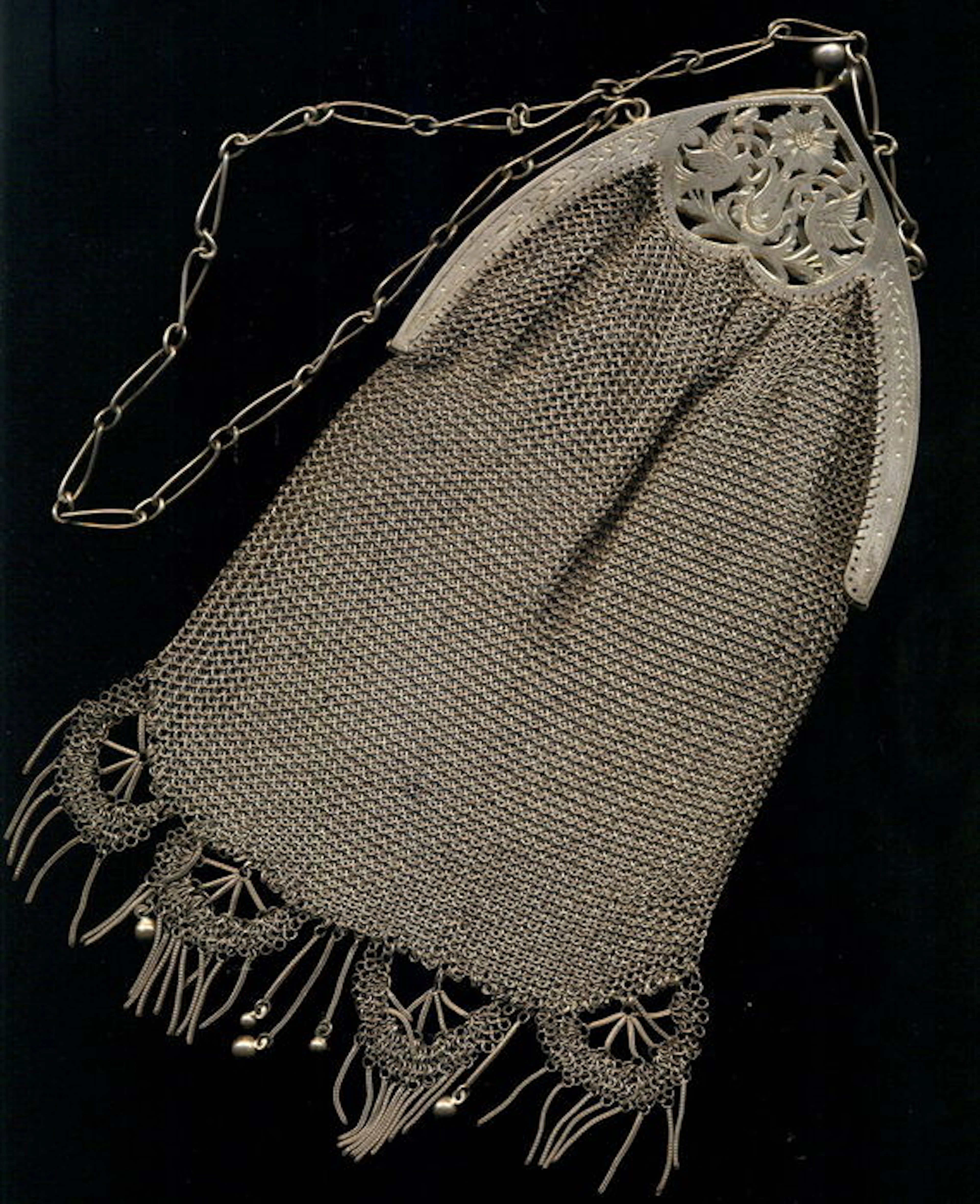 Lady's silver purse, 19th century
