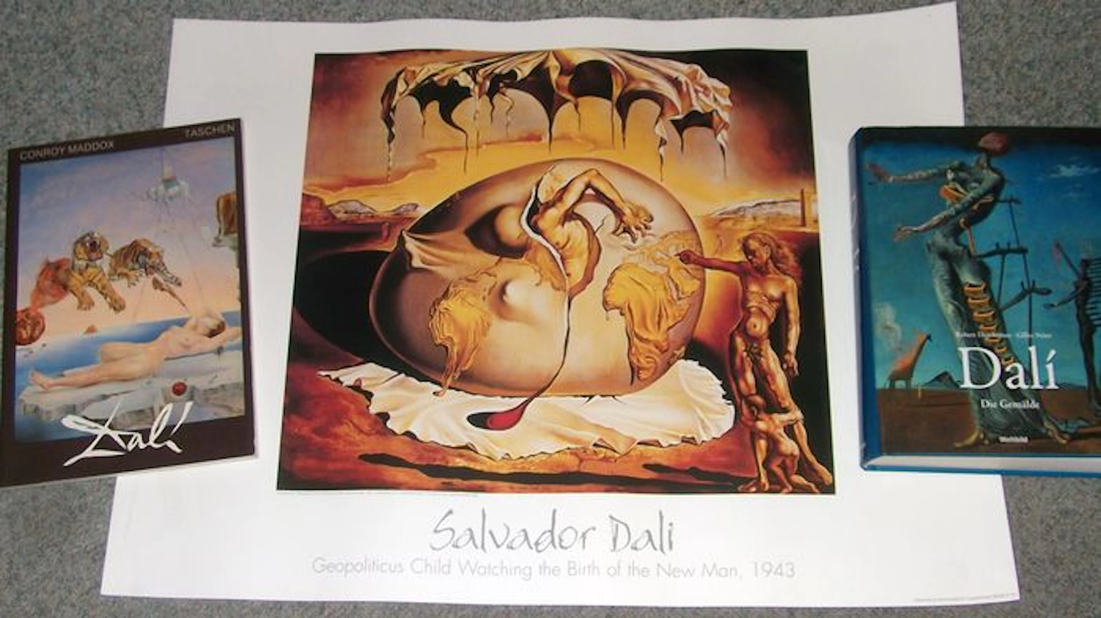 Dali; Lot with 2 publications + poster - 1985/2007