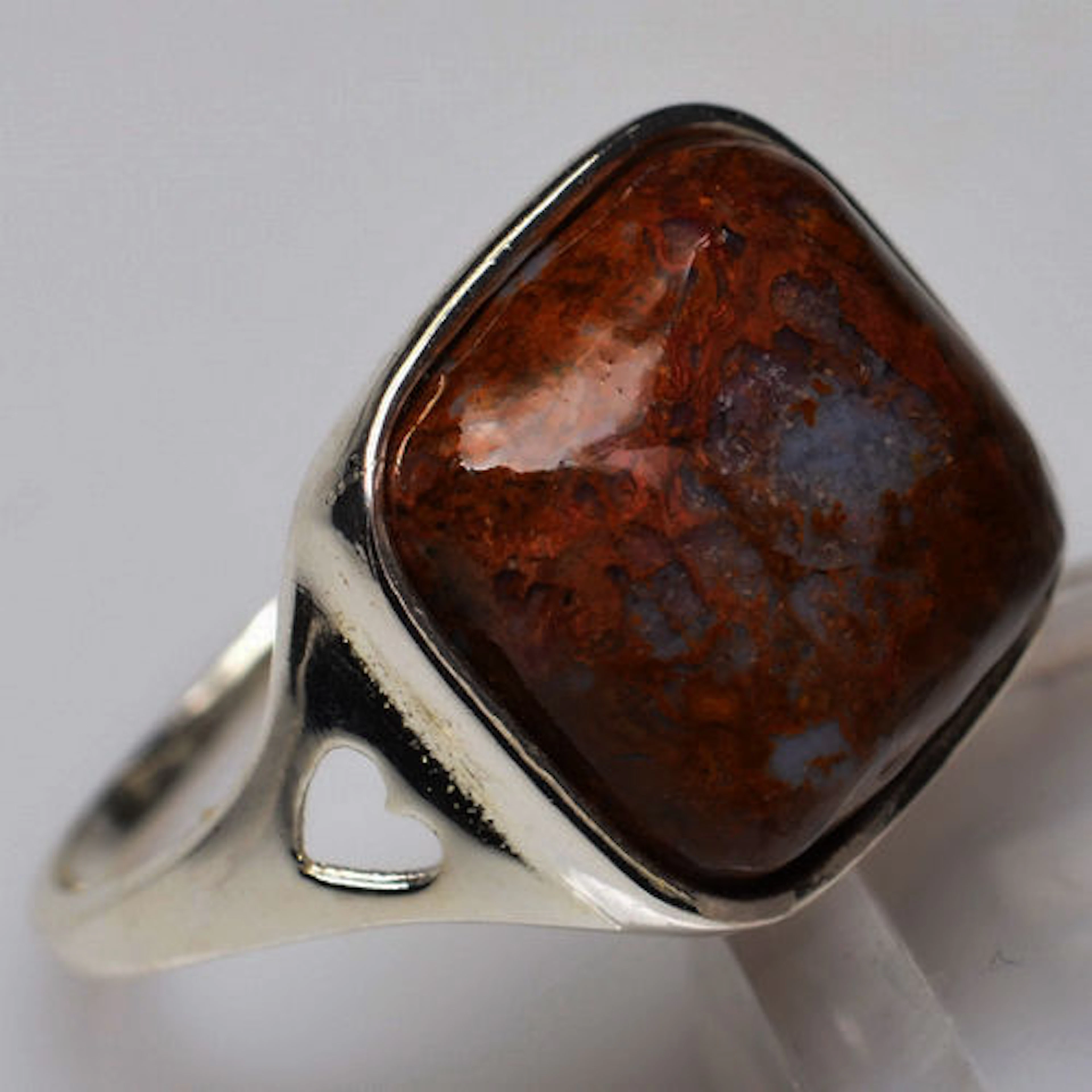 Silver ring with Pietersite
