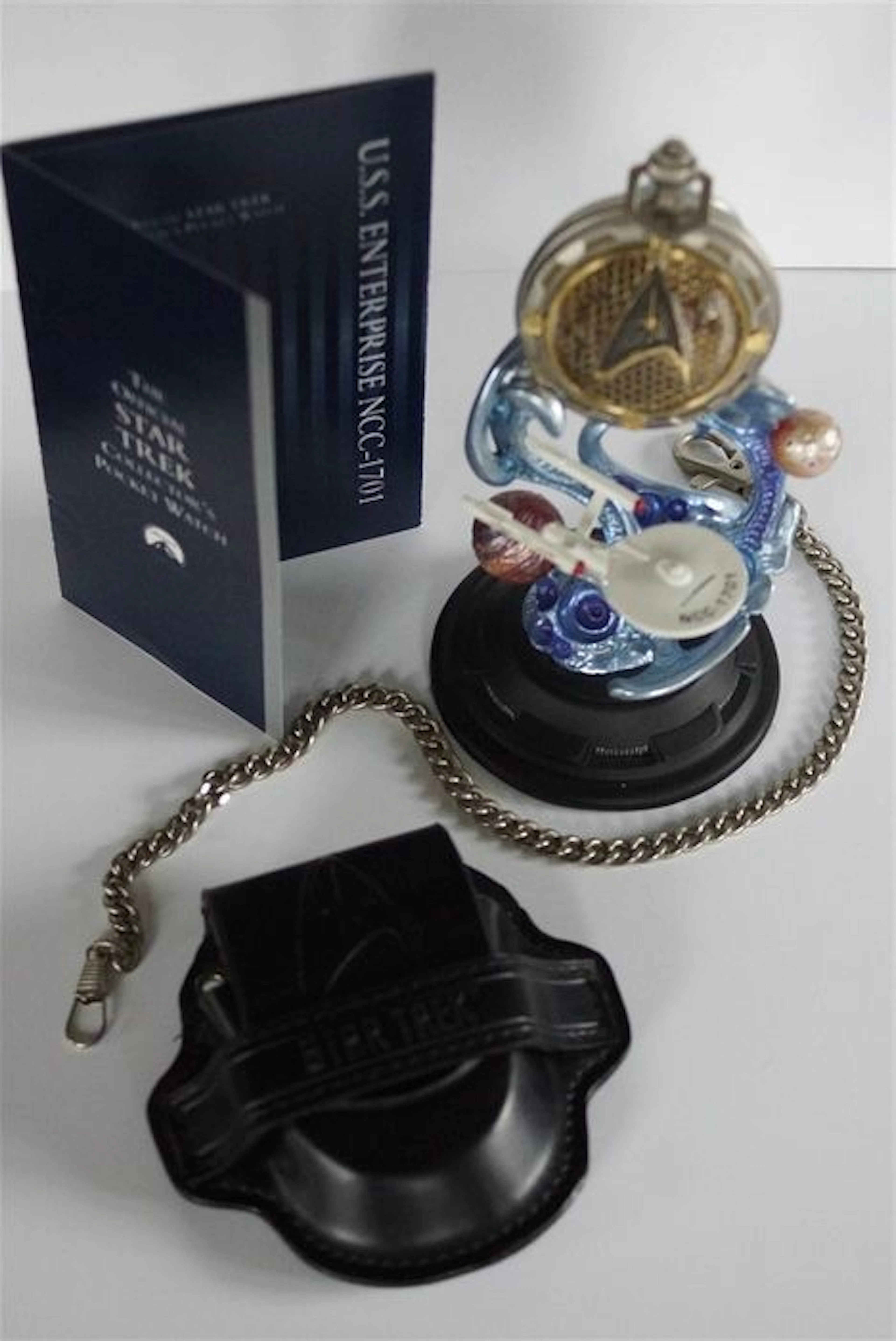 Franklin Mint Star Trek pocket watch & stand