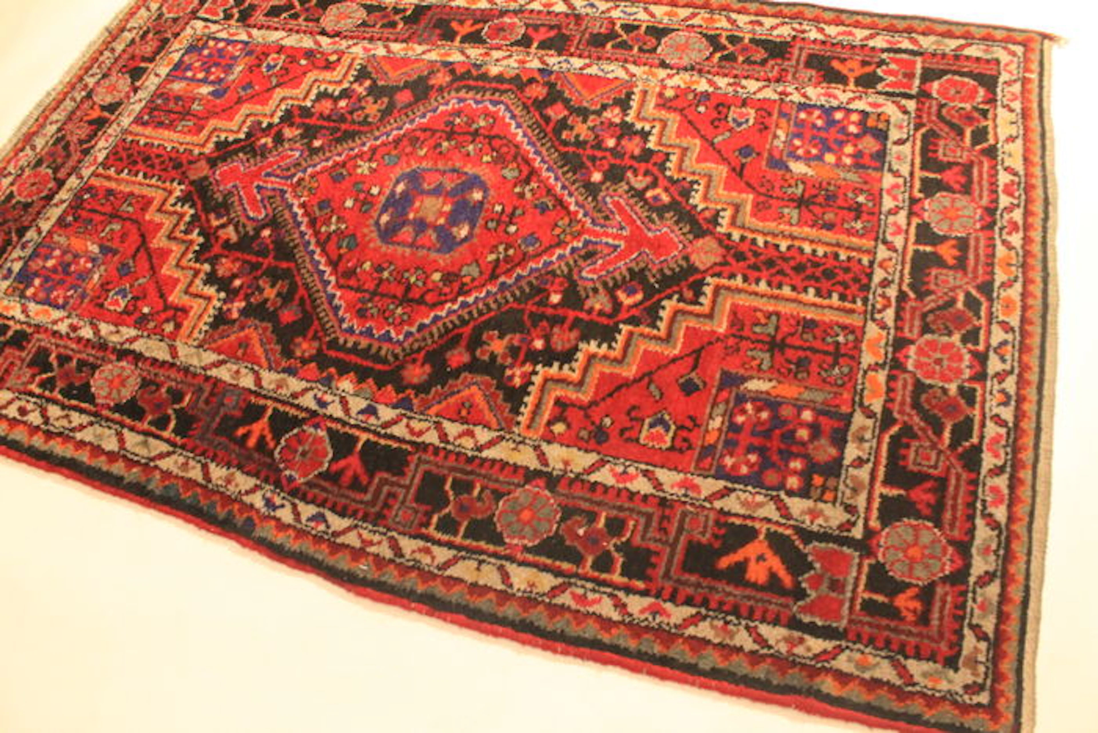 Perser Teppich Malayer Hamadan Made in Iran um 1970 Orientteppich 120X180cm