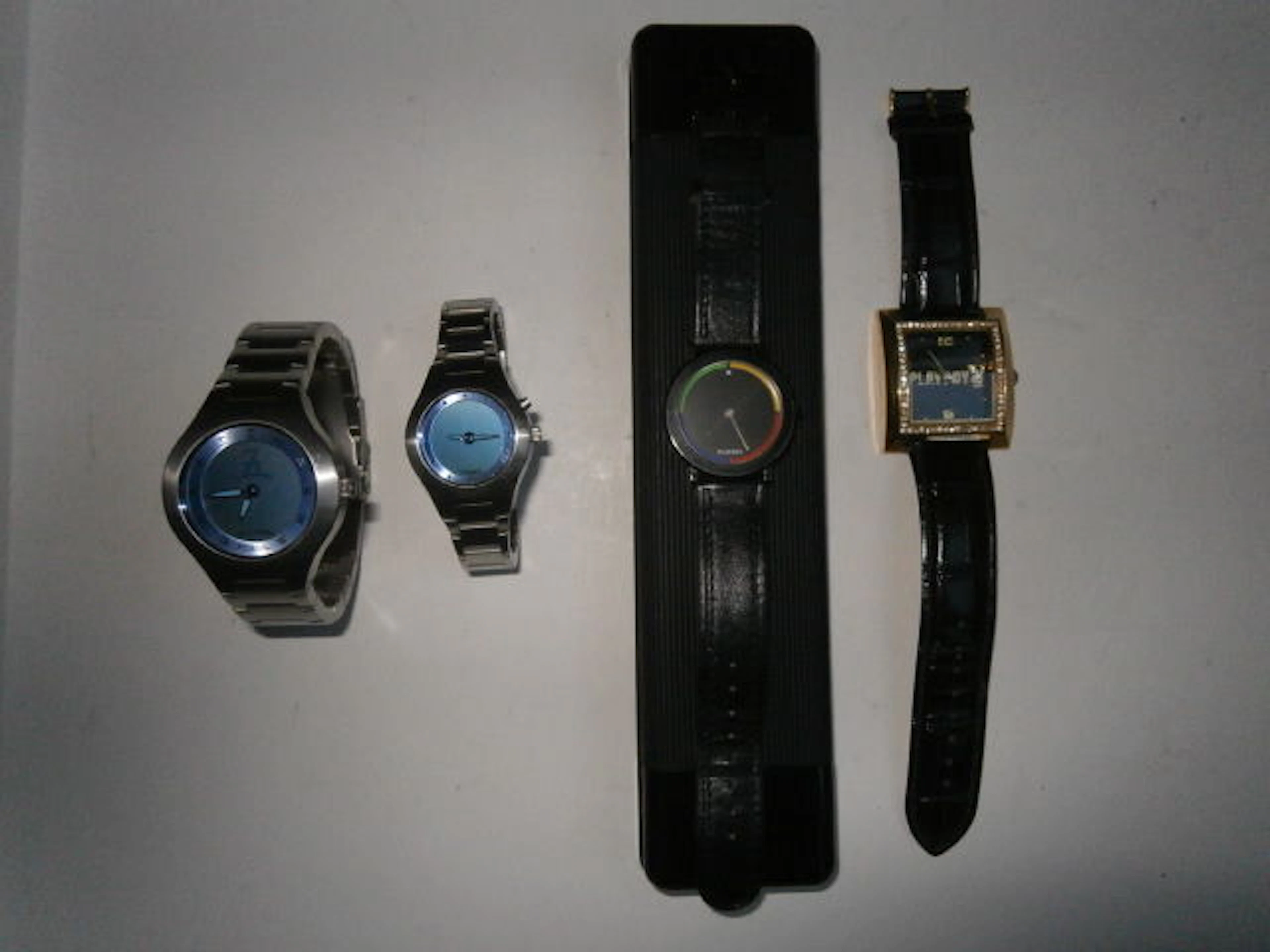 4 watches (2) - Fossil - BIG TIC - wrist watches - years 2000 + (2) Playboy wrist watches - years 1990 and 2000