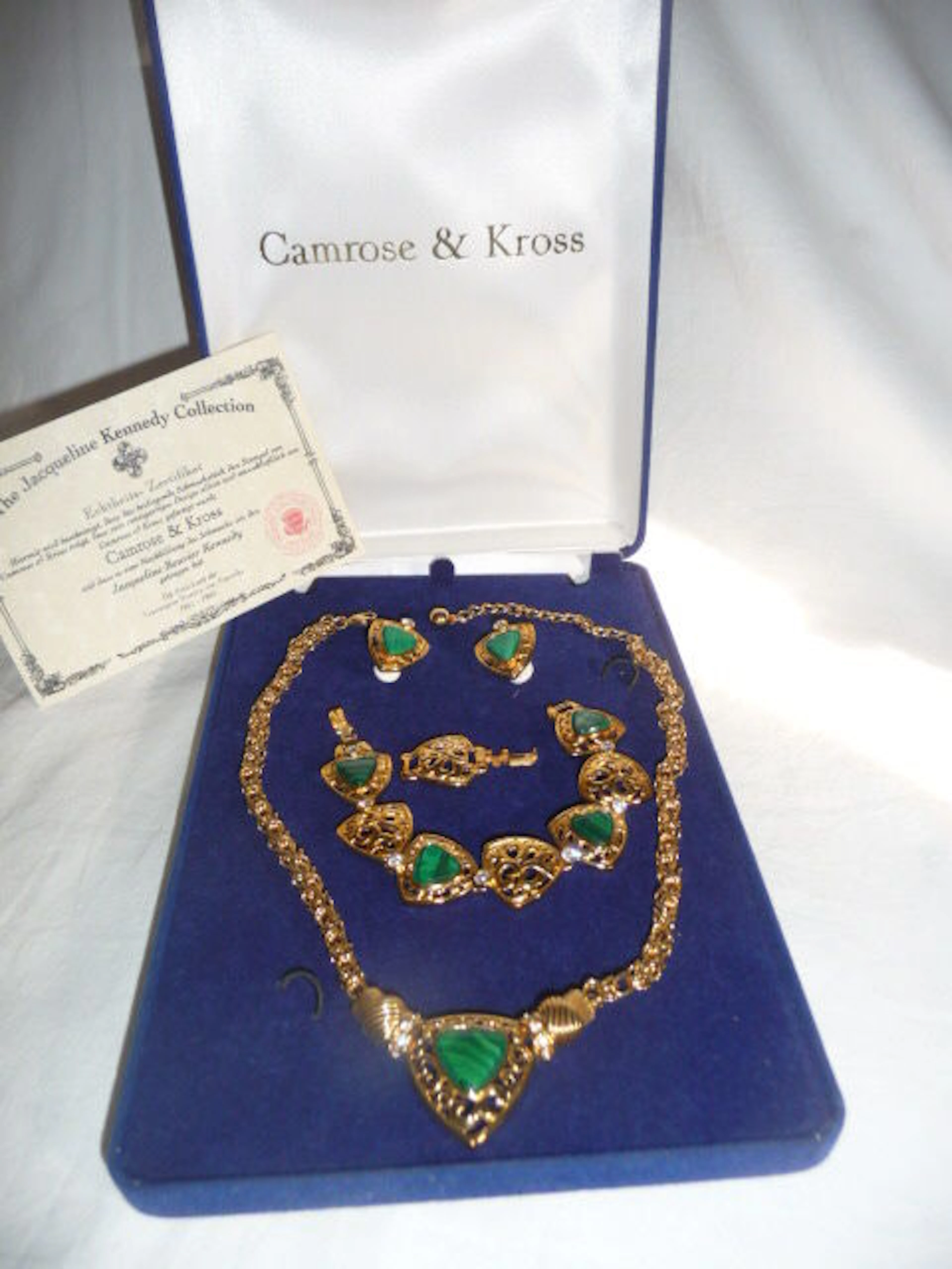 Set - Luxuriöse Parure Jacqueline Kennedy Collection von Camrose & Kross mit Echtheitszertifikat - Totally HANDCRAFTED