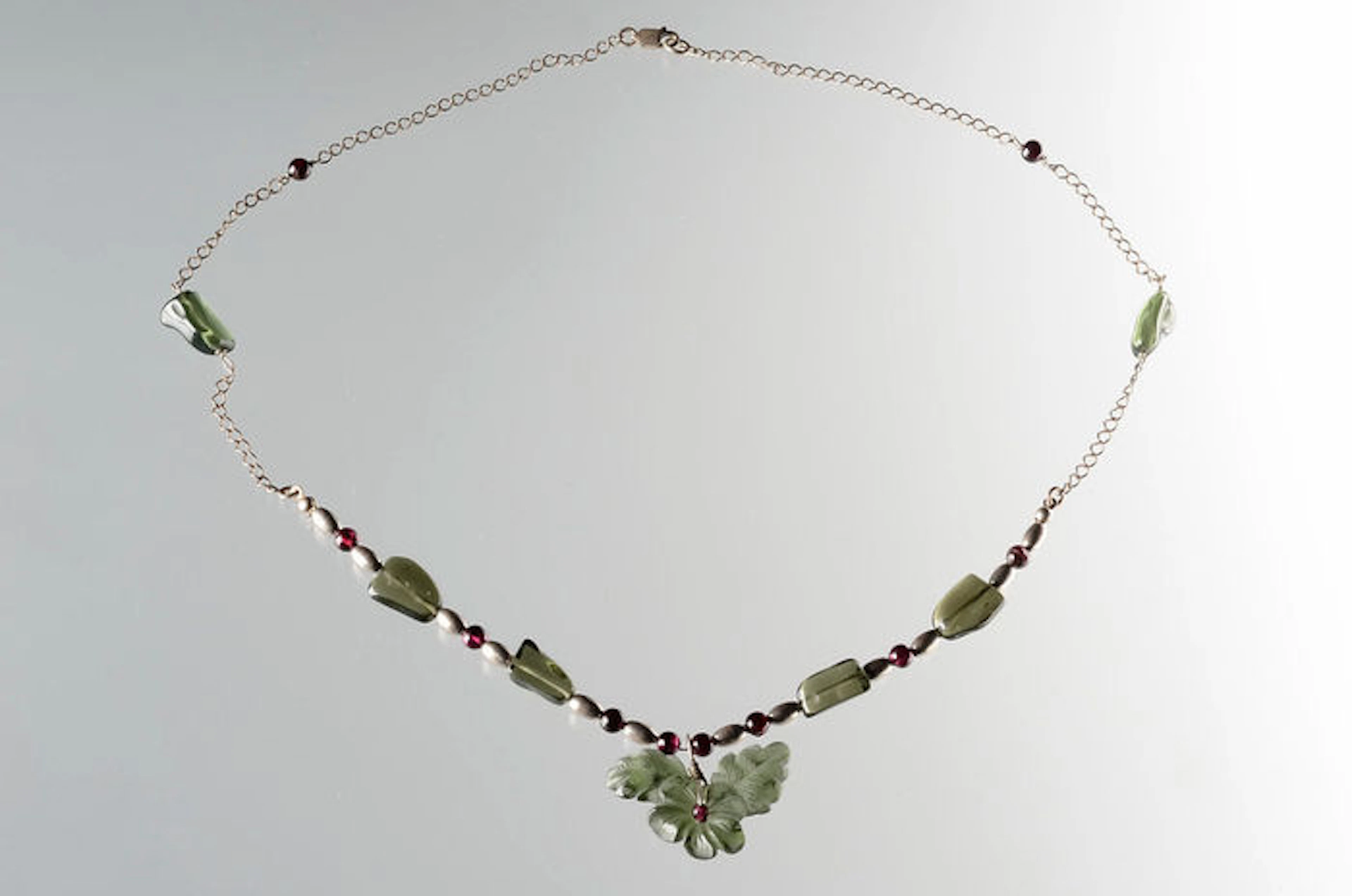 Necklace - moldavite with pendant