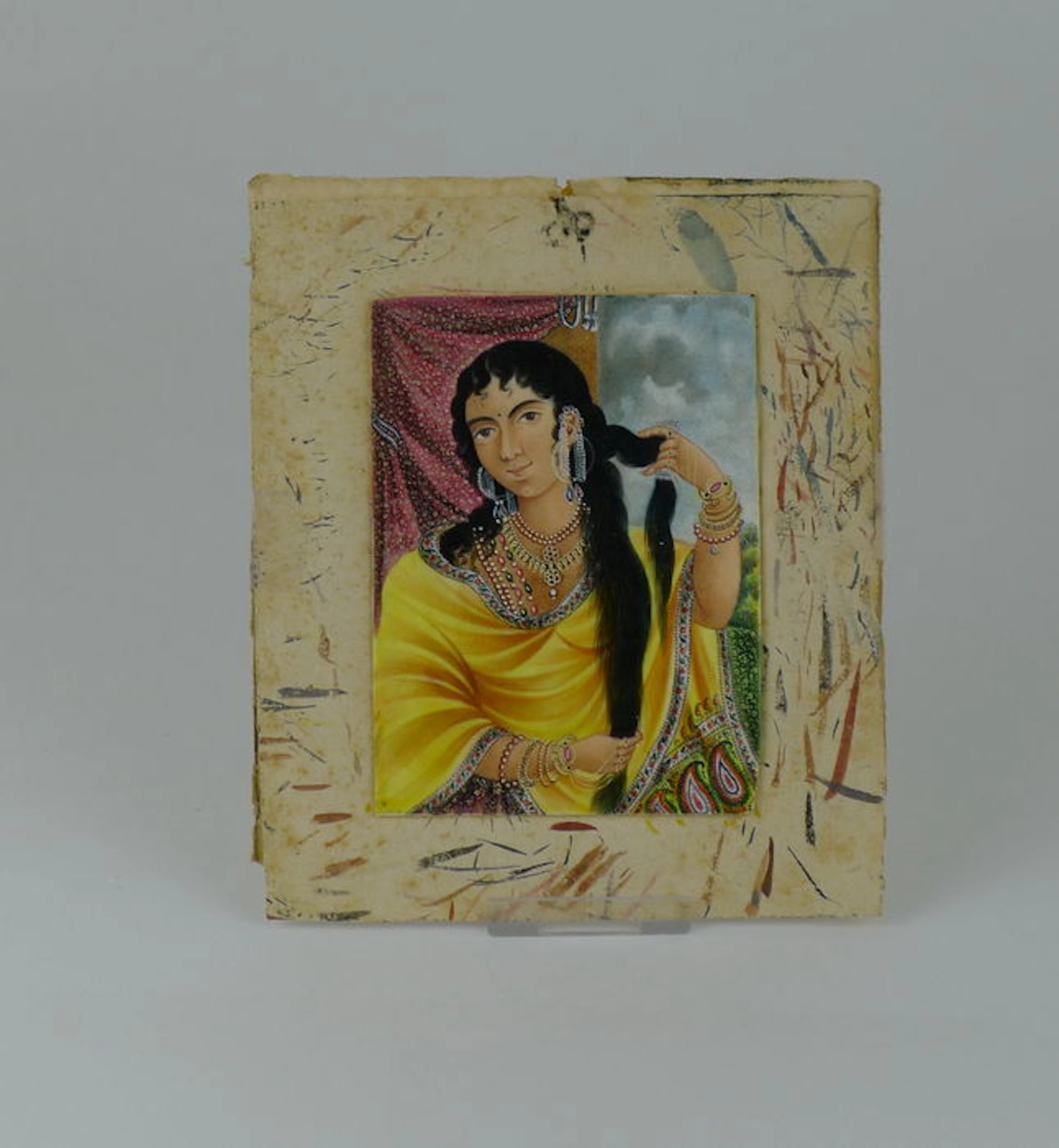 Magnificent painting on Ivory - India - ca. 1900