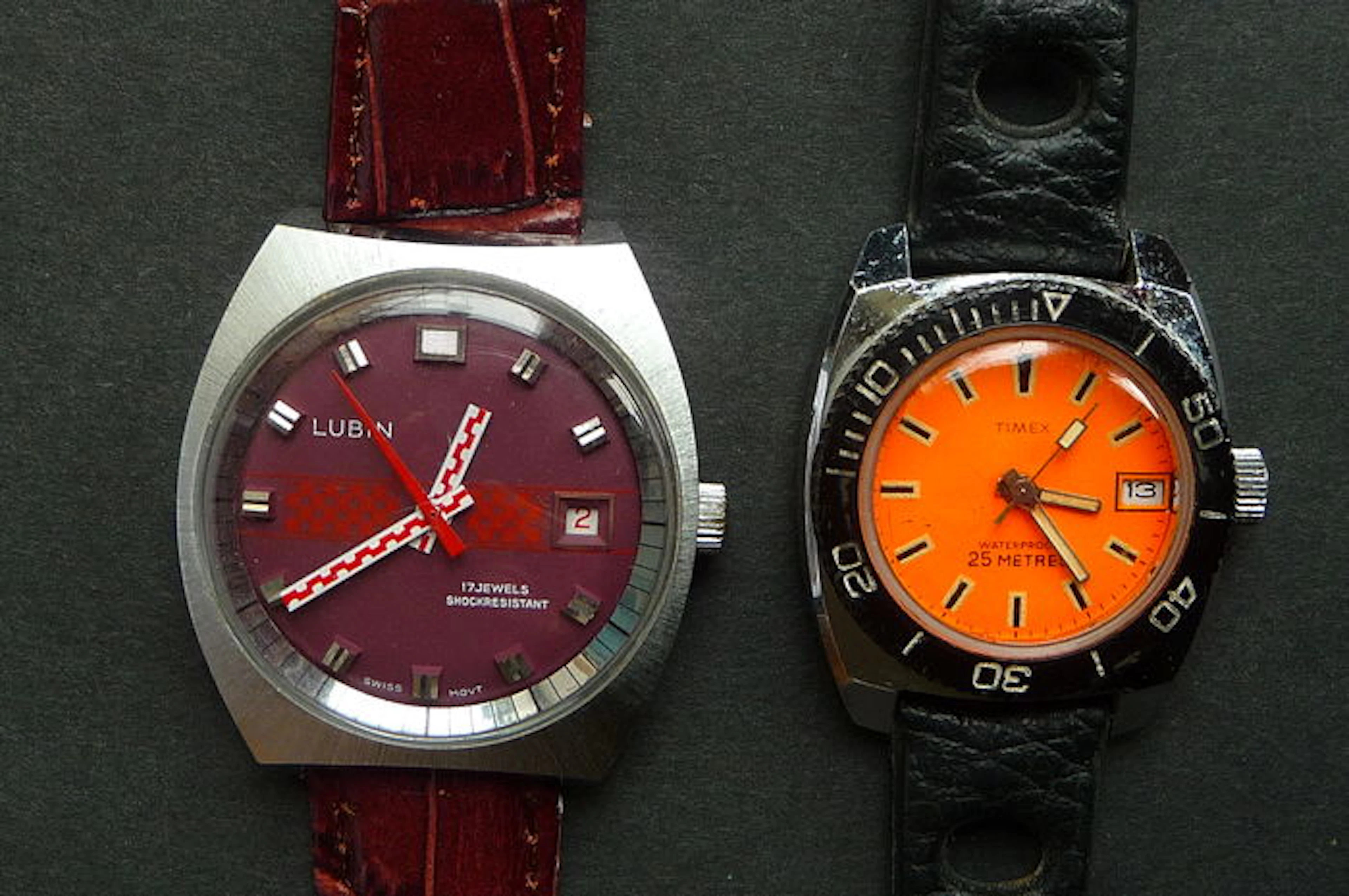Timex, Lubin - Vintage men's watches - 1970/80s