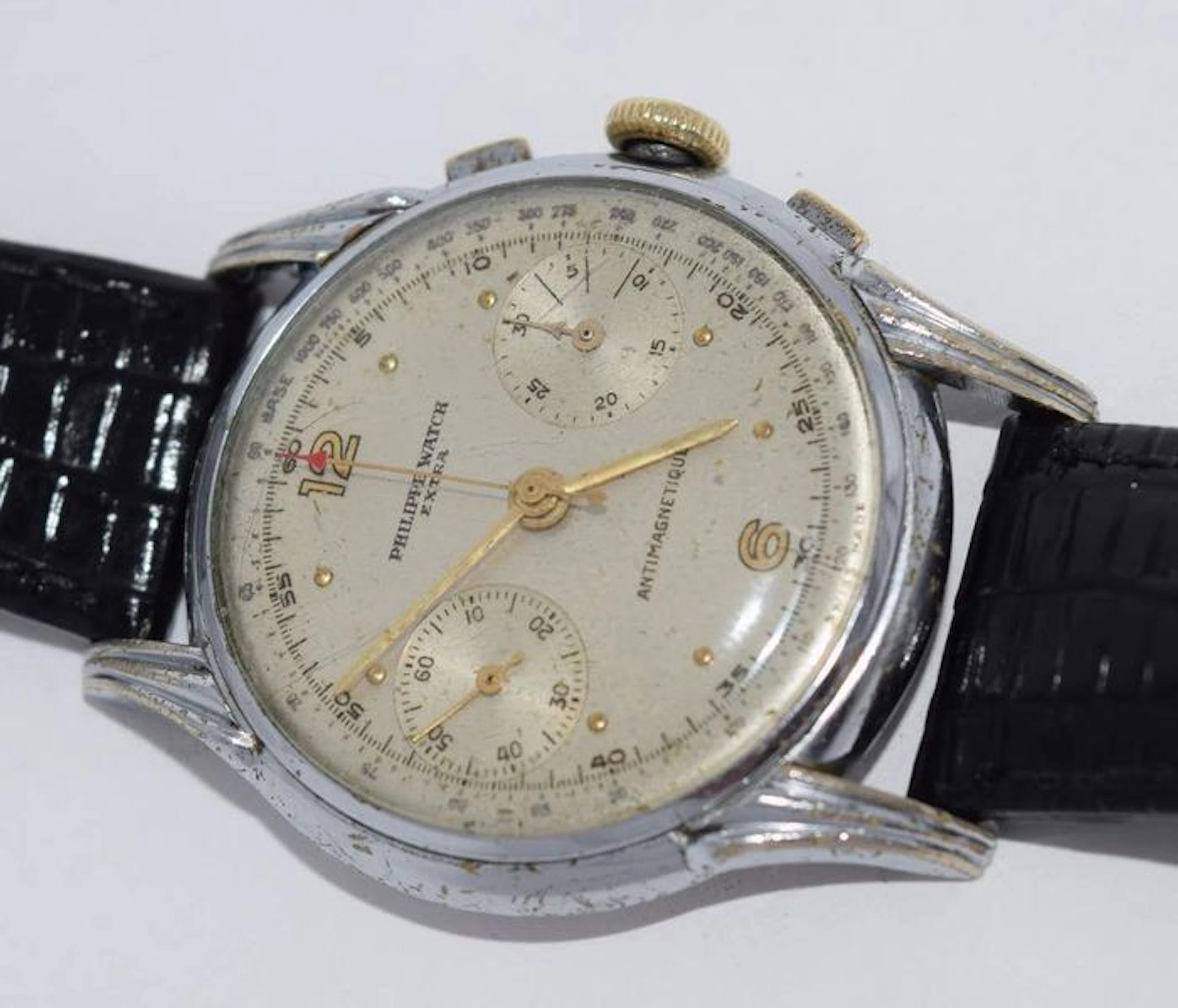 Philippe Watch Extra, 1940s, Swiss chronograph rare vintage
