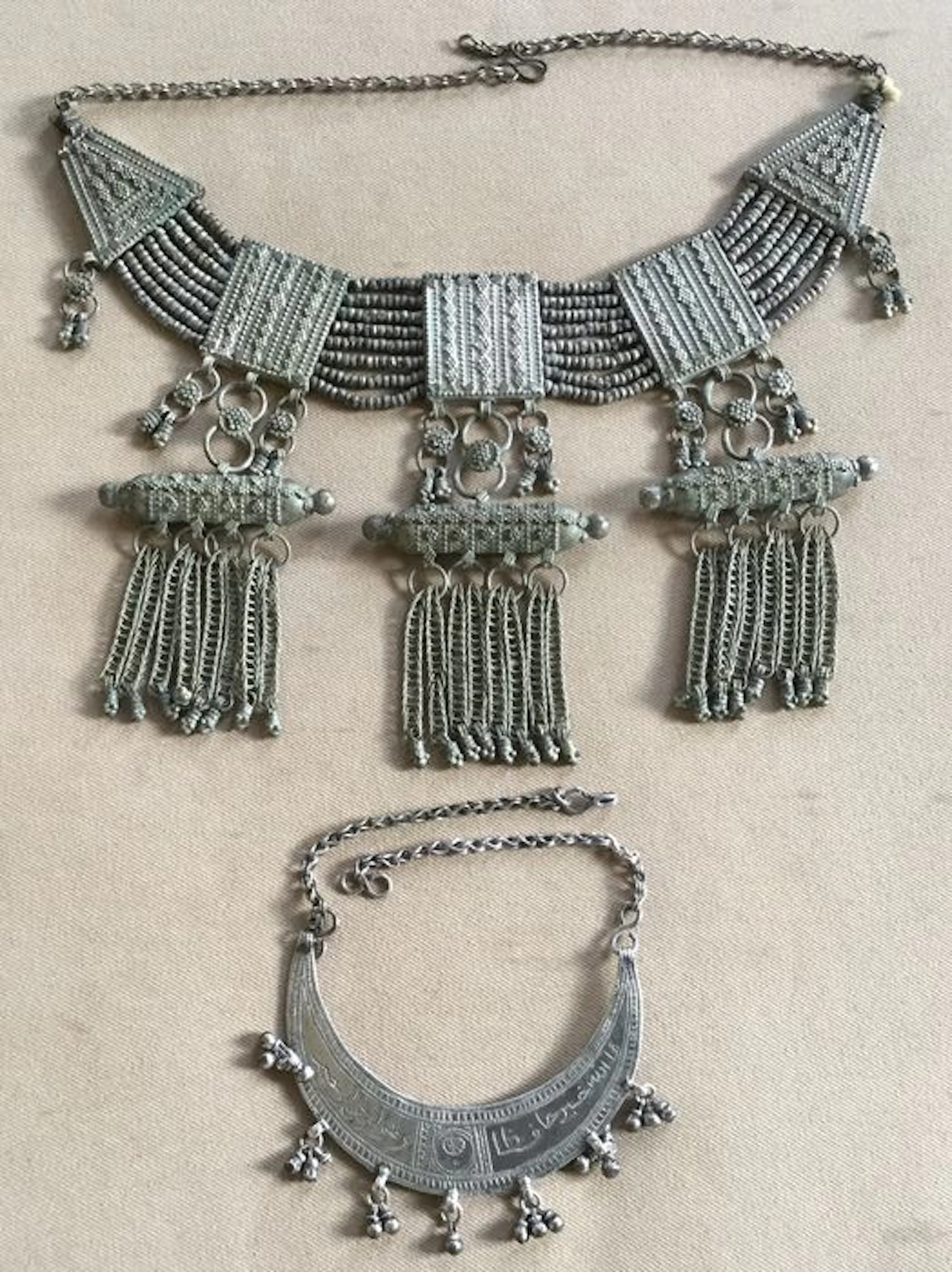 Two old Arab Beduin necklaces