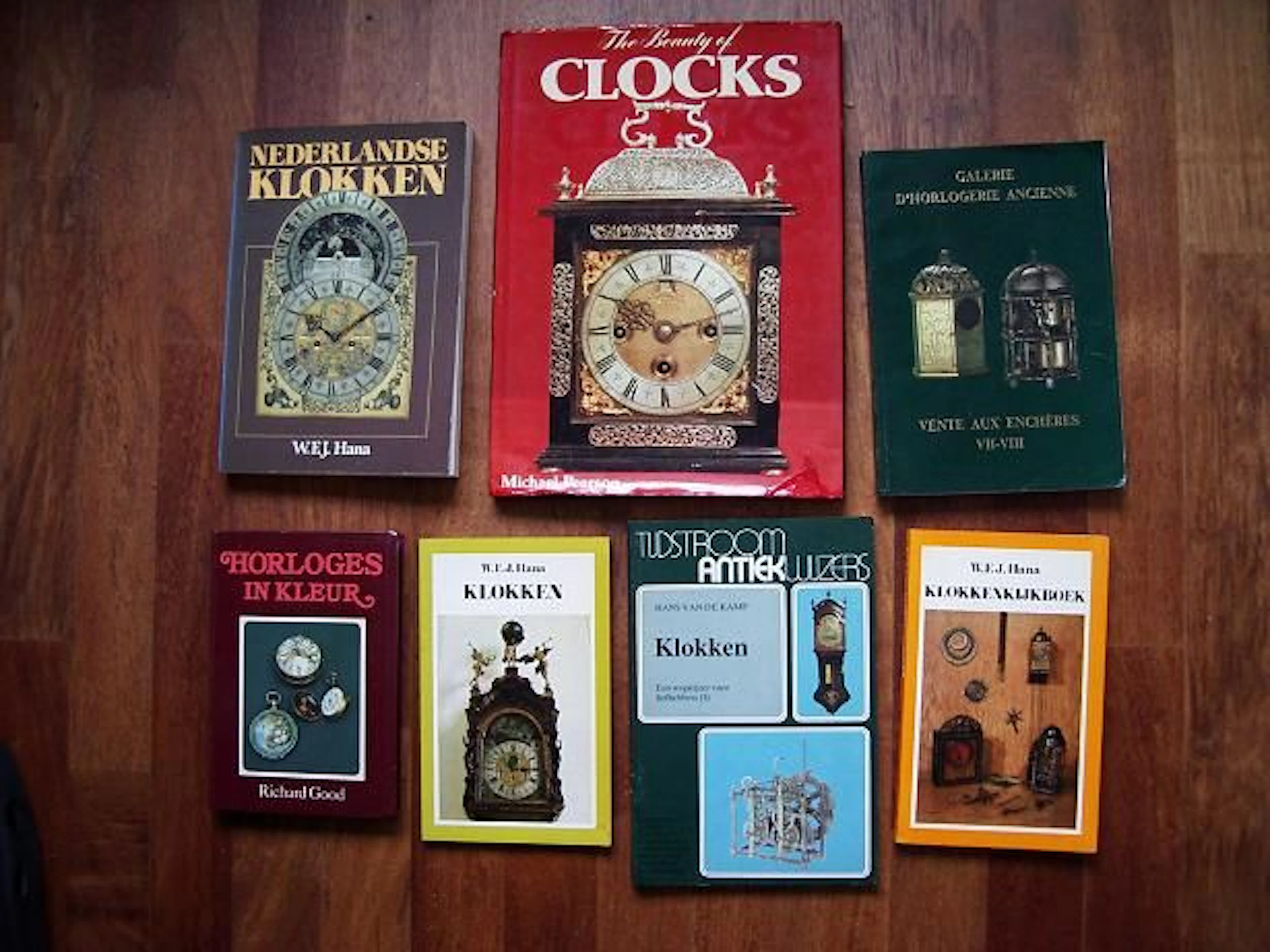 Literature: Lot of 7 books about clocks and watches