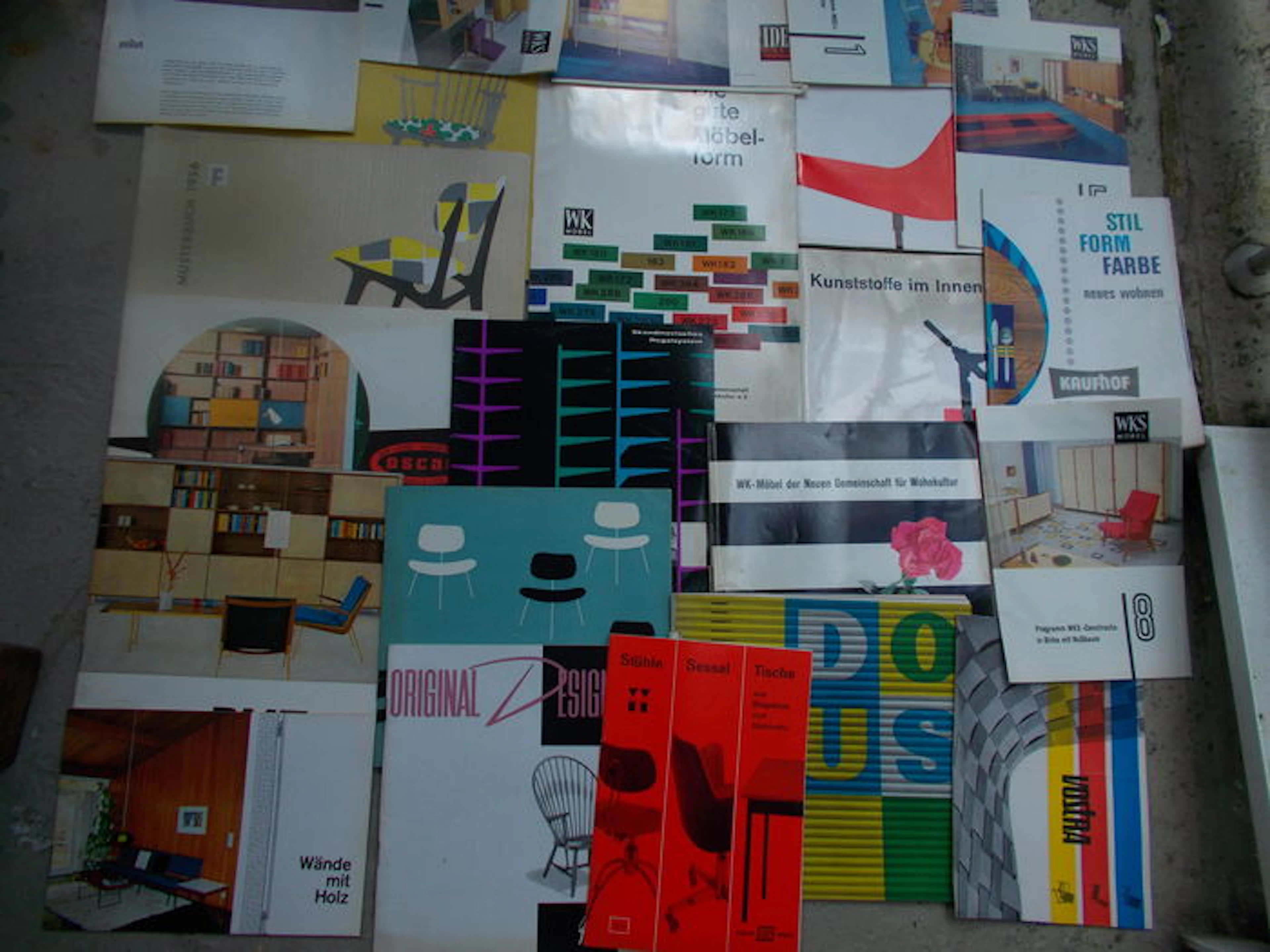 Parcel of 22 old furniture designer catalogues, prospects and brochures from the 1950's to 60's