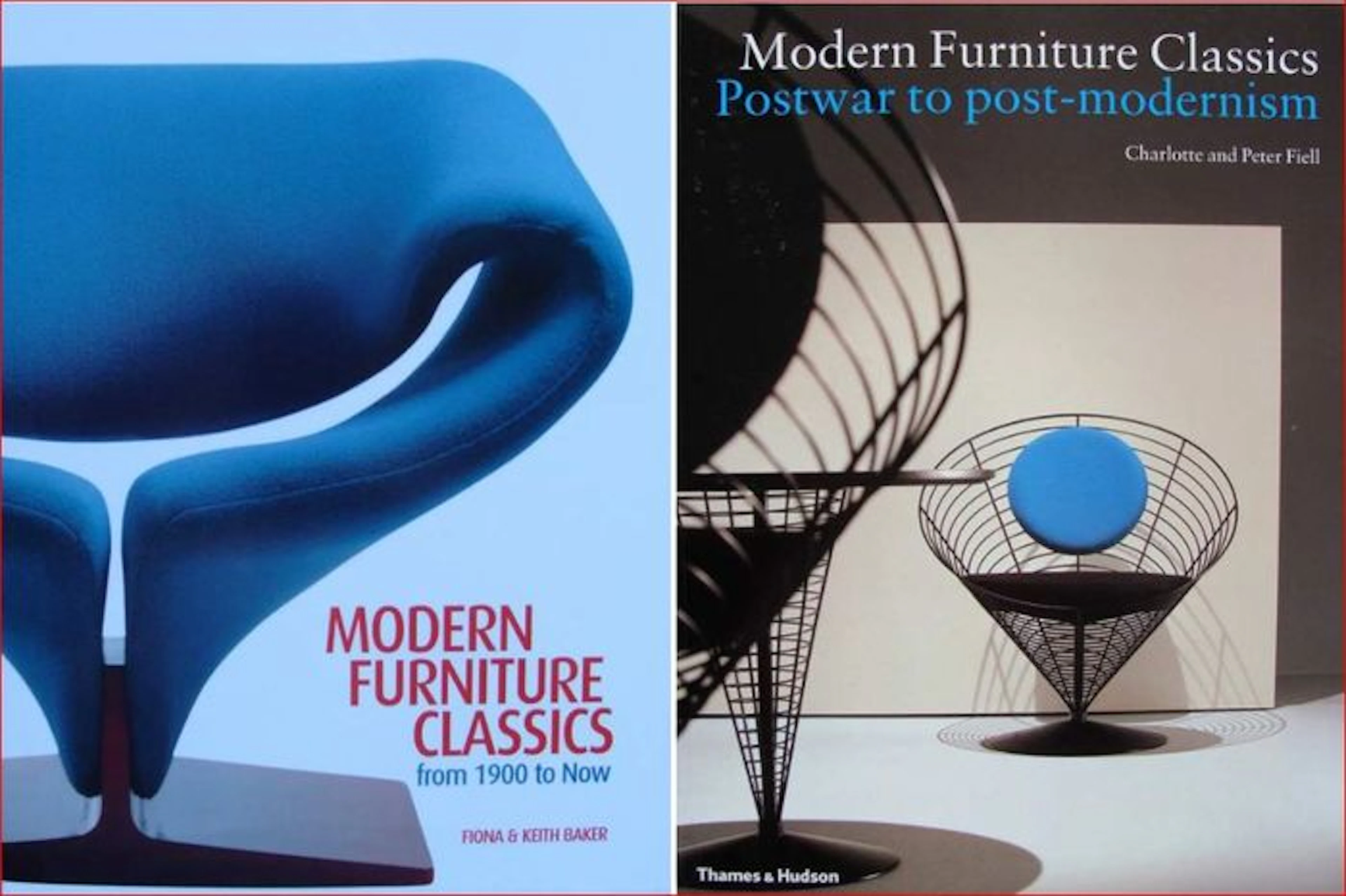 2 books: Modern Furniture Classics From 1900 to Now & Postwar to Post-Modernism