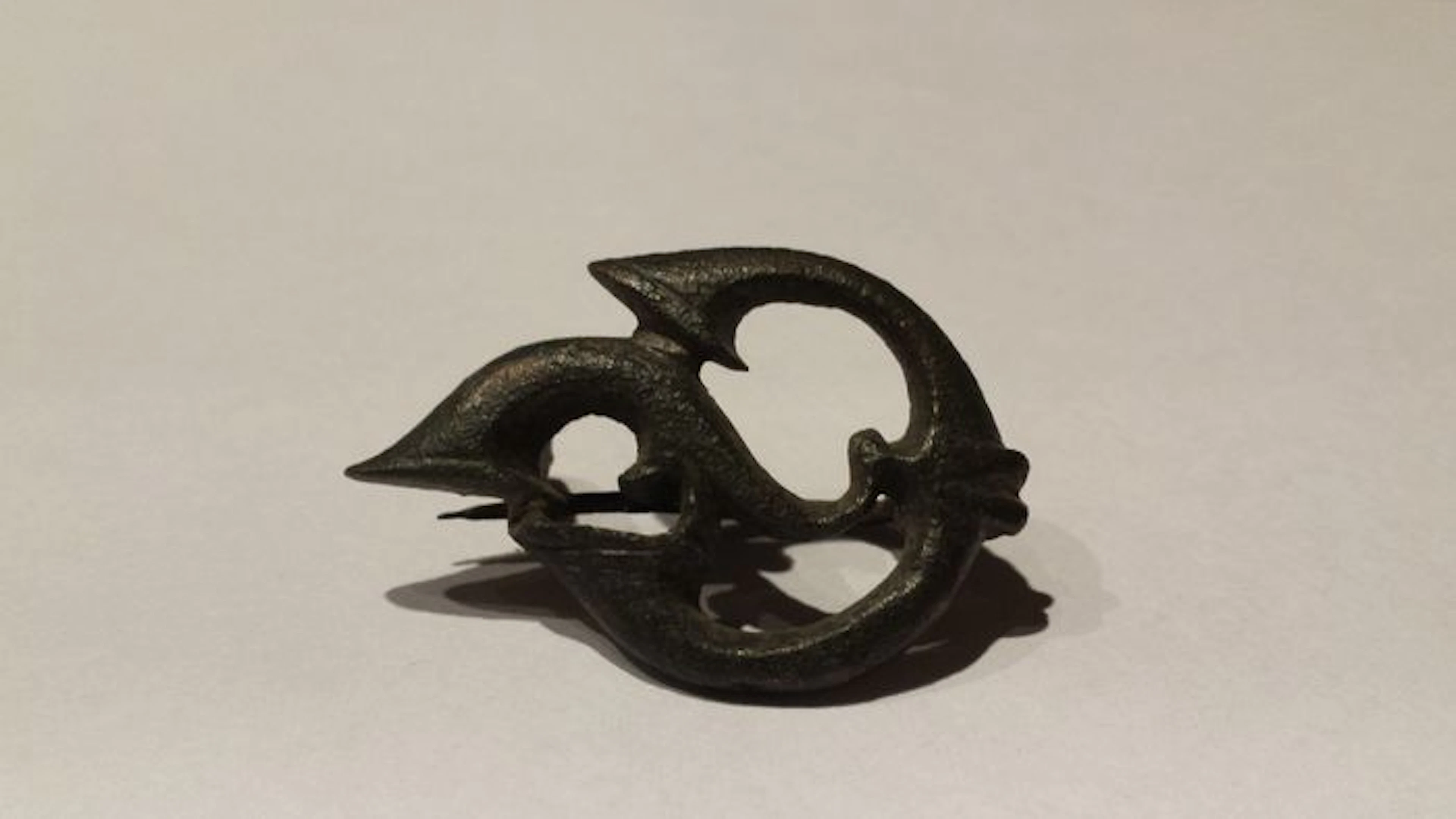 Roman bronze open trumpet type fibula - 40 mm