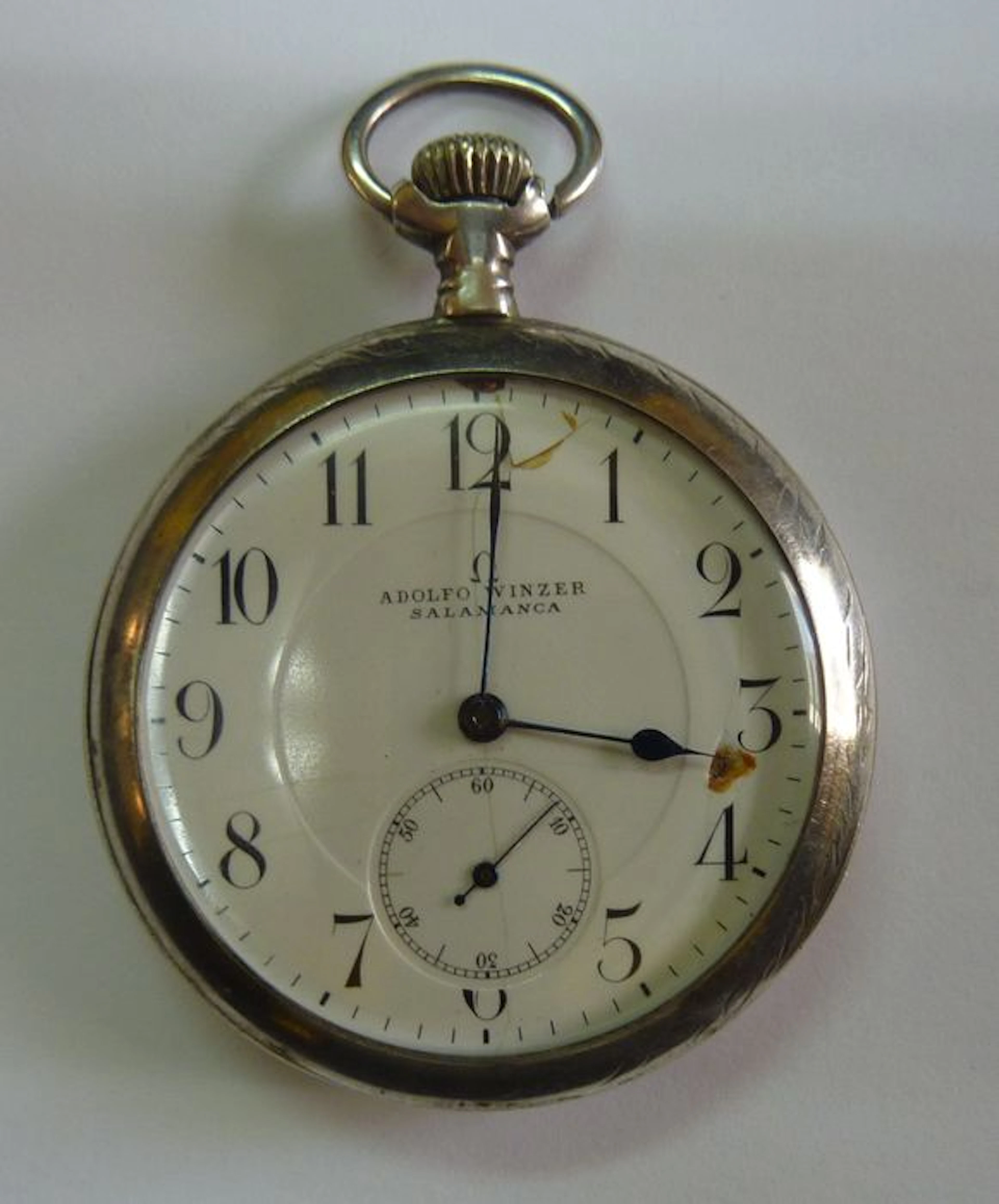 Silver Omega Grand Prix pocket watch Paris - 1900